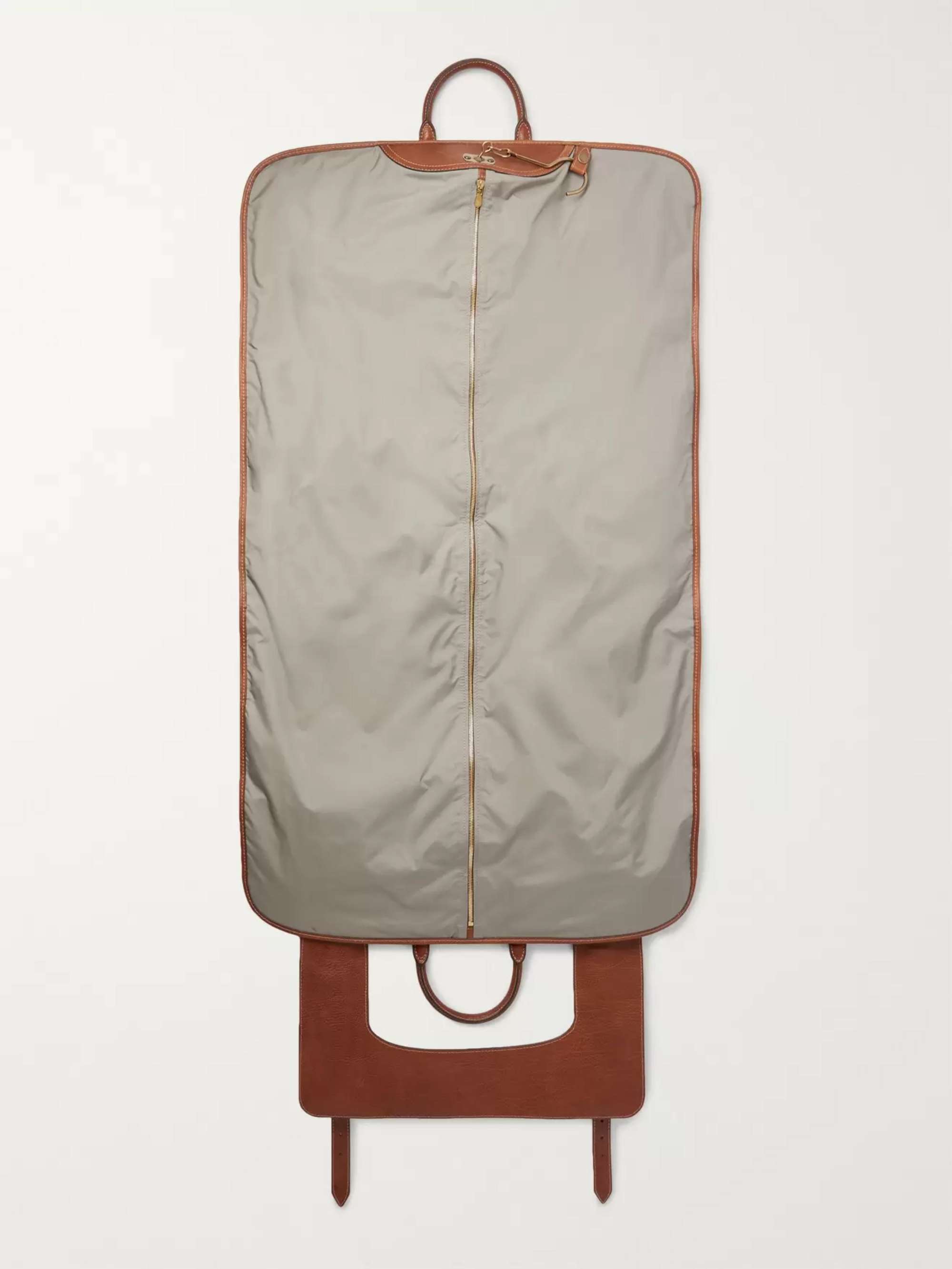 BRUNELLO CUCINELLI Full-Grain Leather Garment Bag