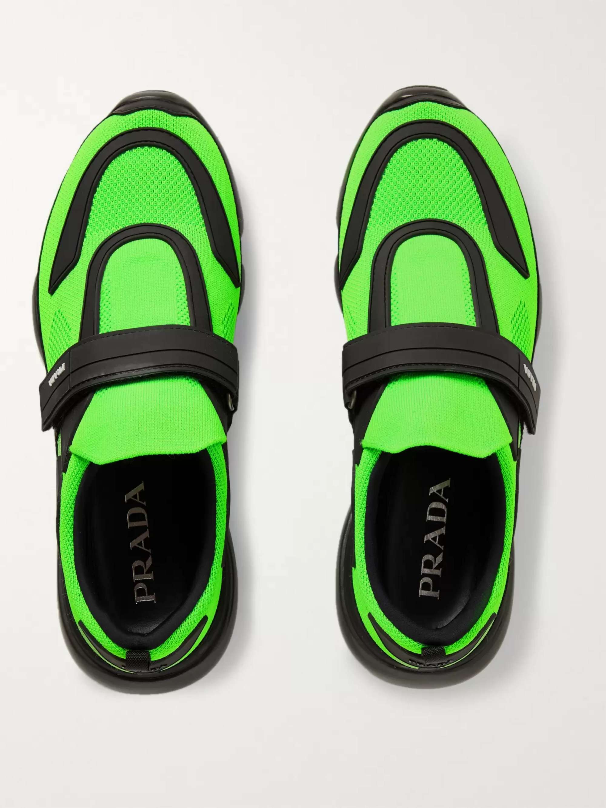 PRADA Cloudbust Mesh, Rubber and Leather Sneakers | MR PORTER