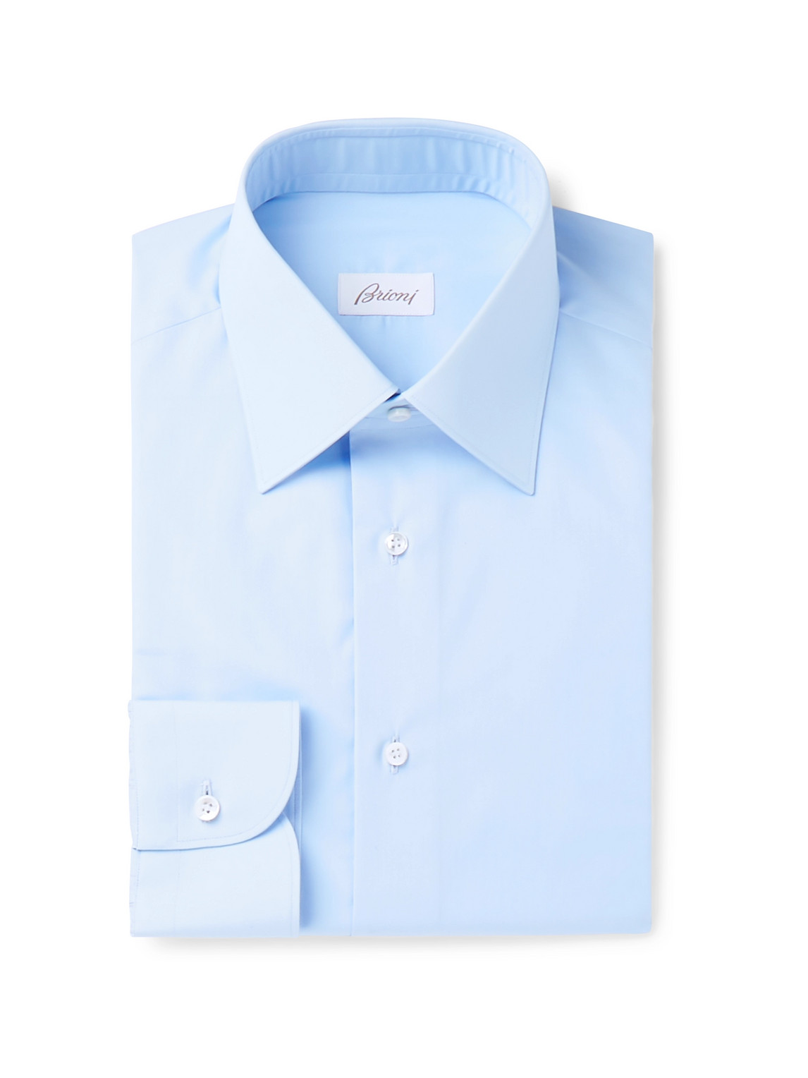 Brioni Light-blue Cotton-poplin Shirt
