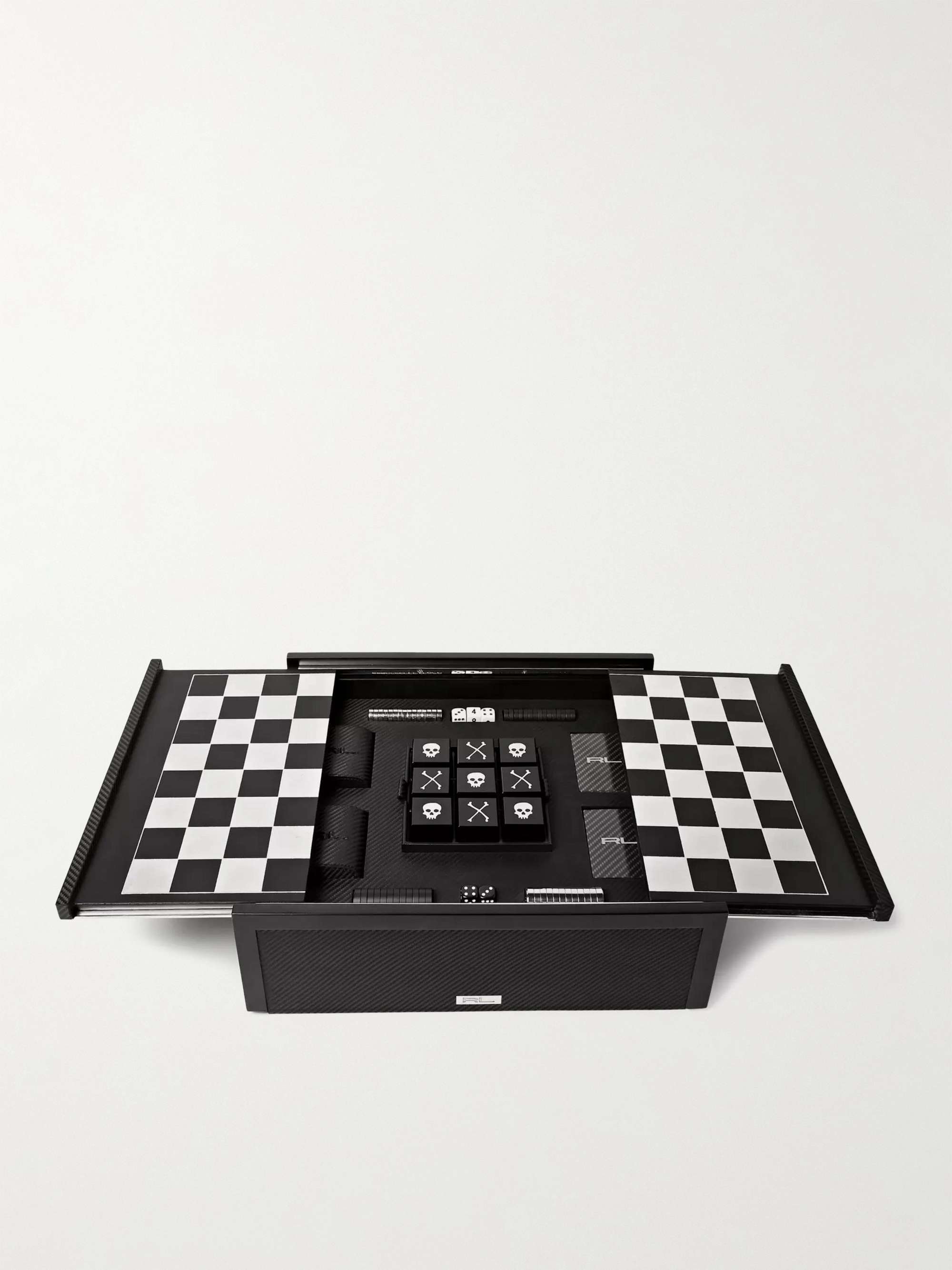 RALPH LAUREN HOME Sutton Carbon-Fibre Leather and Walnut Game Box