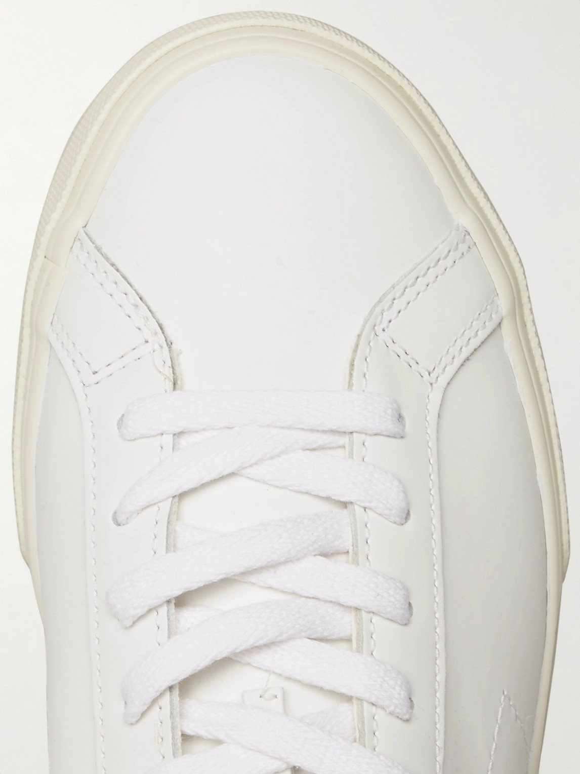 Shop Veja Esplar Suede-trimmed Leather Sneakers In White