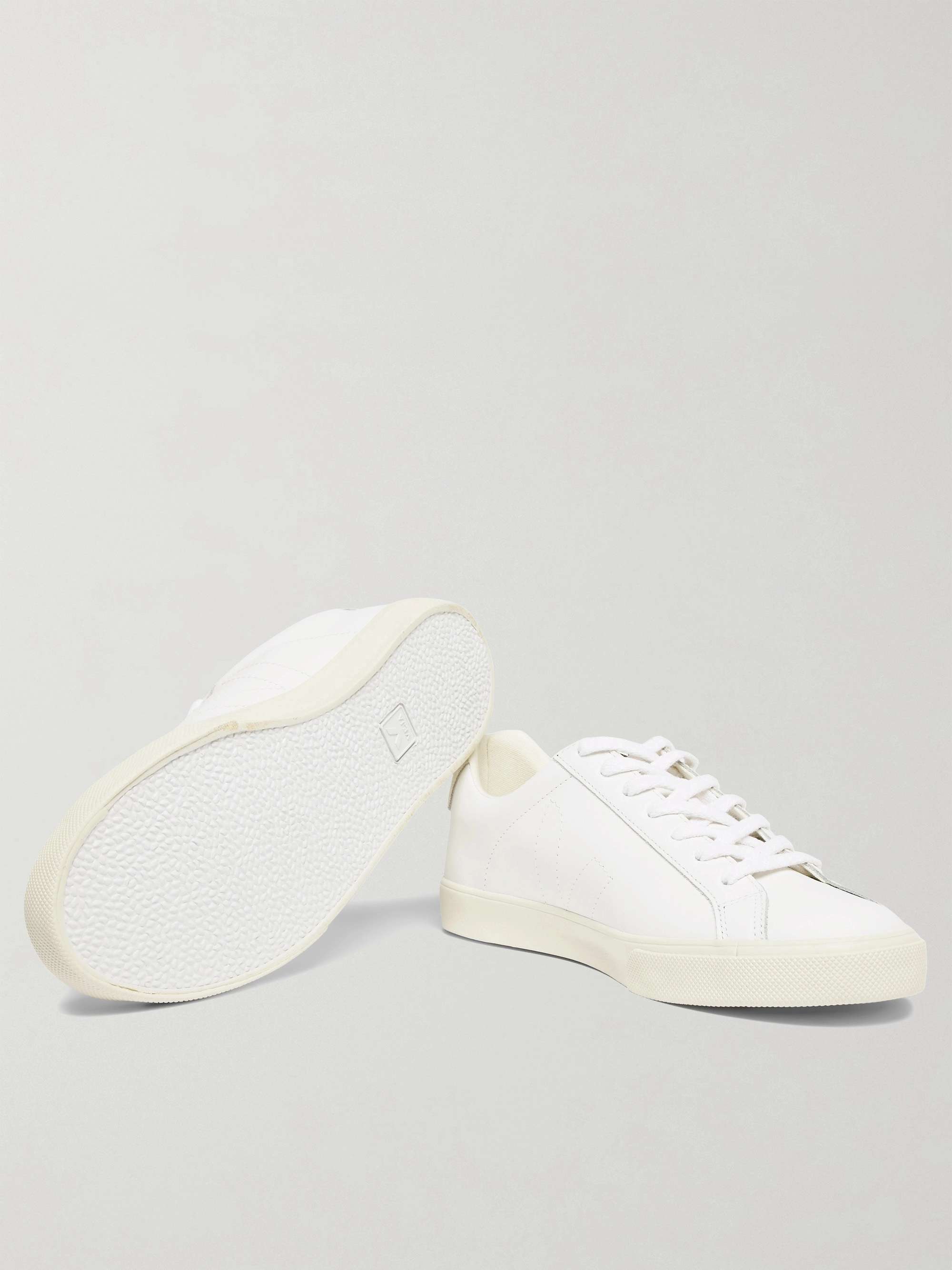 VEJA Esplar Suede-Trimmed Leather Sneakers