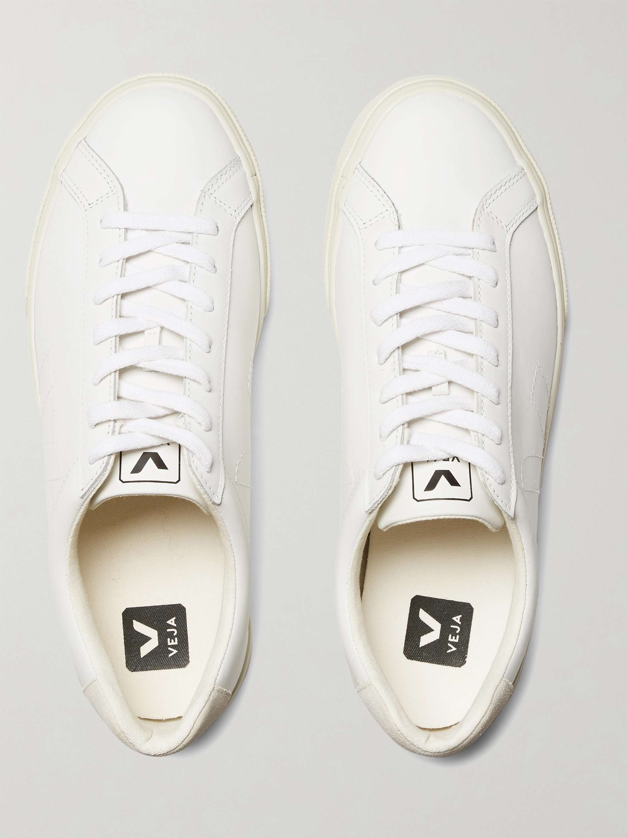 VEJA Esplar Suede-Trimmed Leather Sneakers