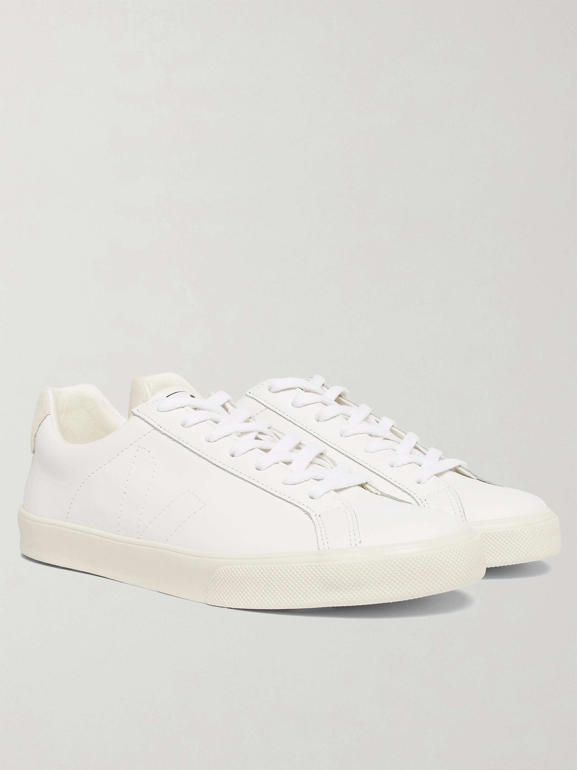 VEJA Esplar Suede-Trimmed Leather Sneakers