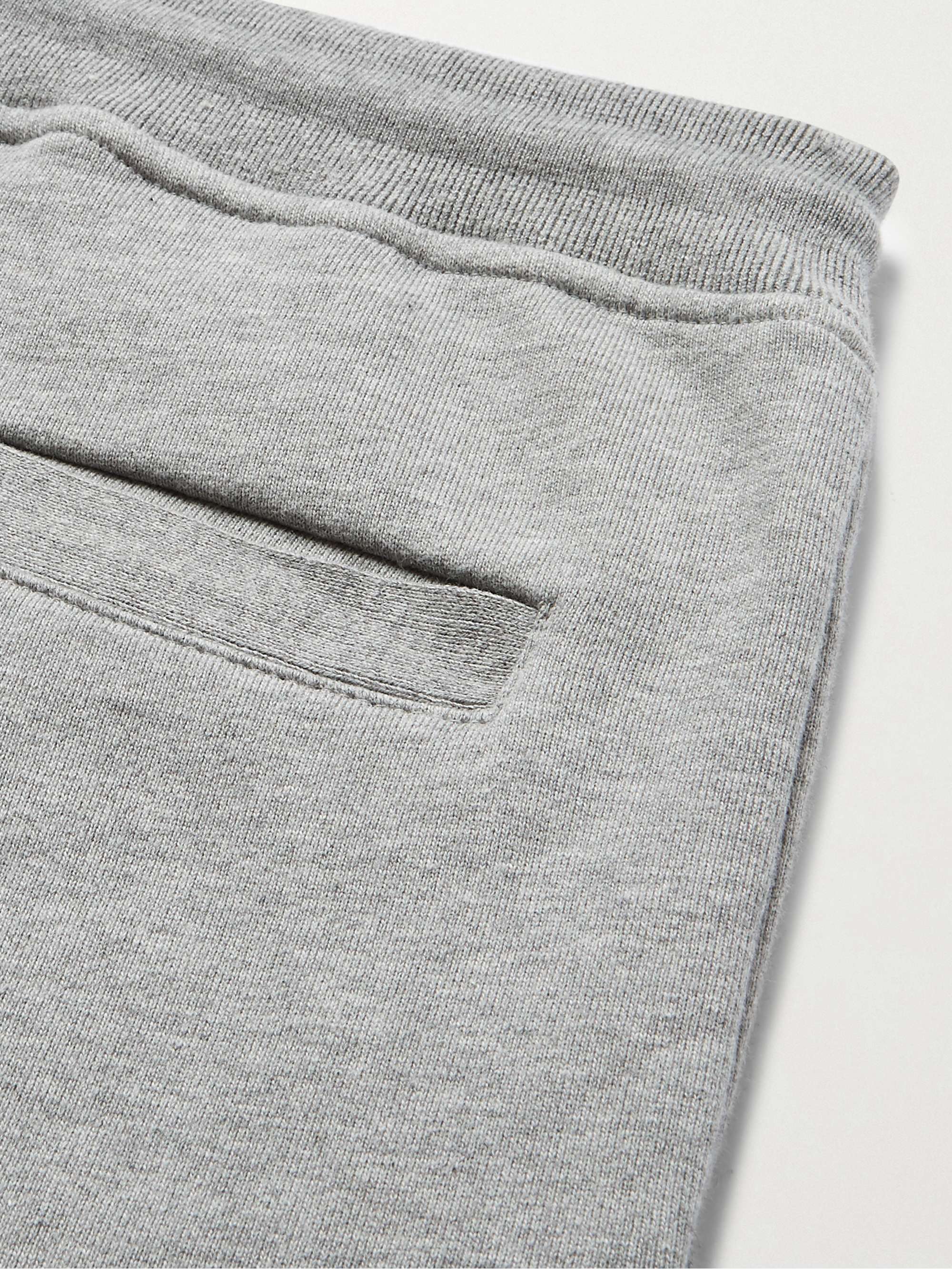 THOM BROWNE Tapered Striped Loopback Cotton-Jersey Sweatpants