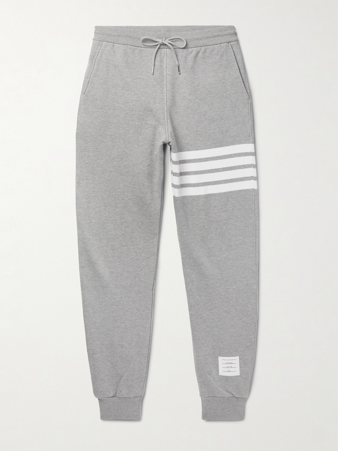 Thom Browne Tapered Striped Loopback Cotton-Jersey Sweatpants - Men