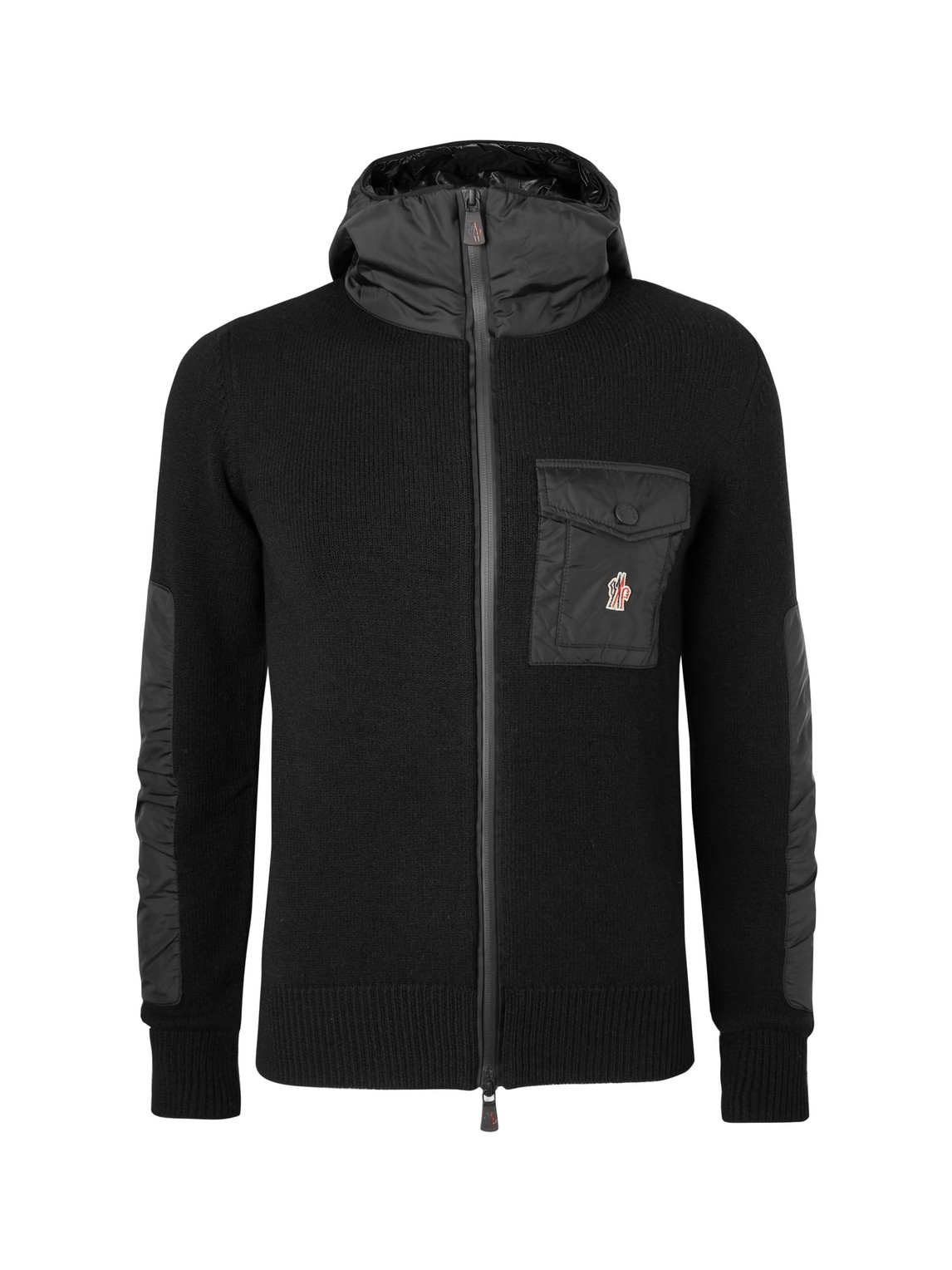 Moncler Grenoble Panelled Merino Wool-Blend Hooded Jacket