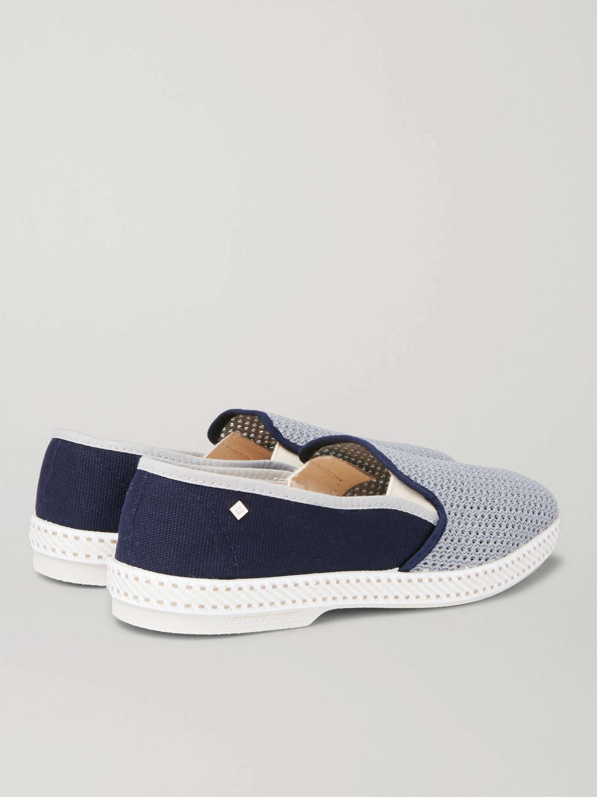 RIVIERAS Maltese Falcon Cotton-Mesh and Canvas Espadrilles