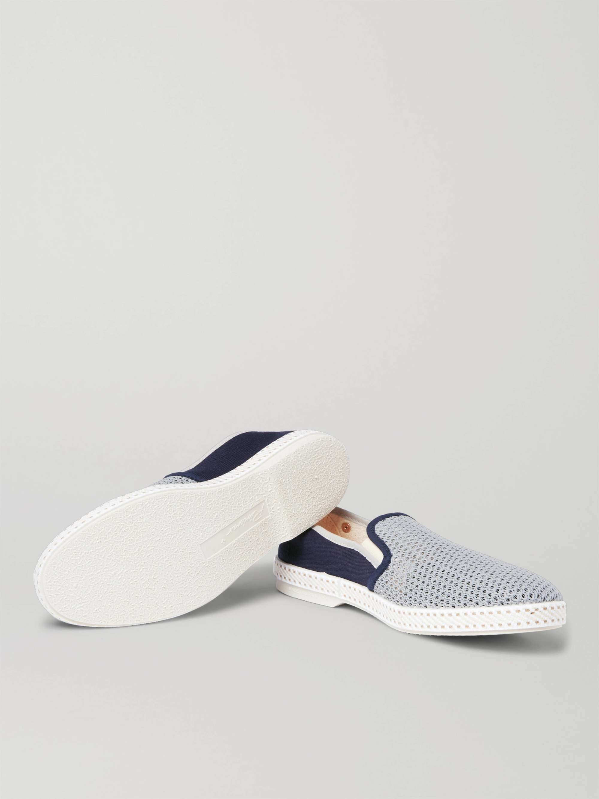RIVIERAS Maltese Falcon Cotton-Mesh and Canvas Espadrilles