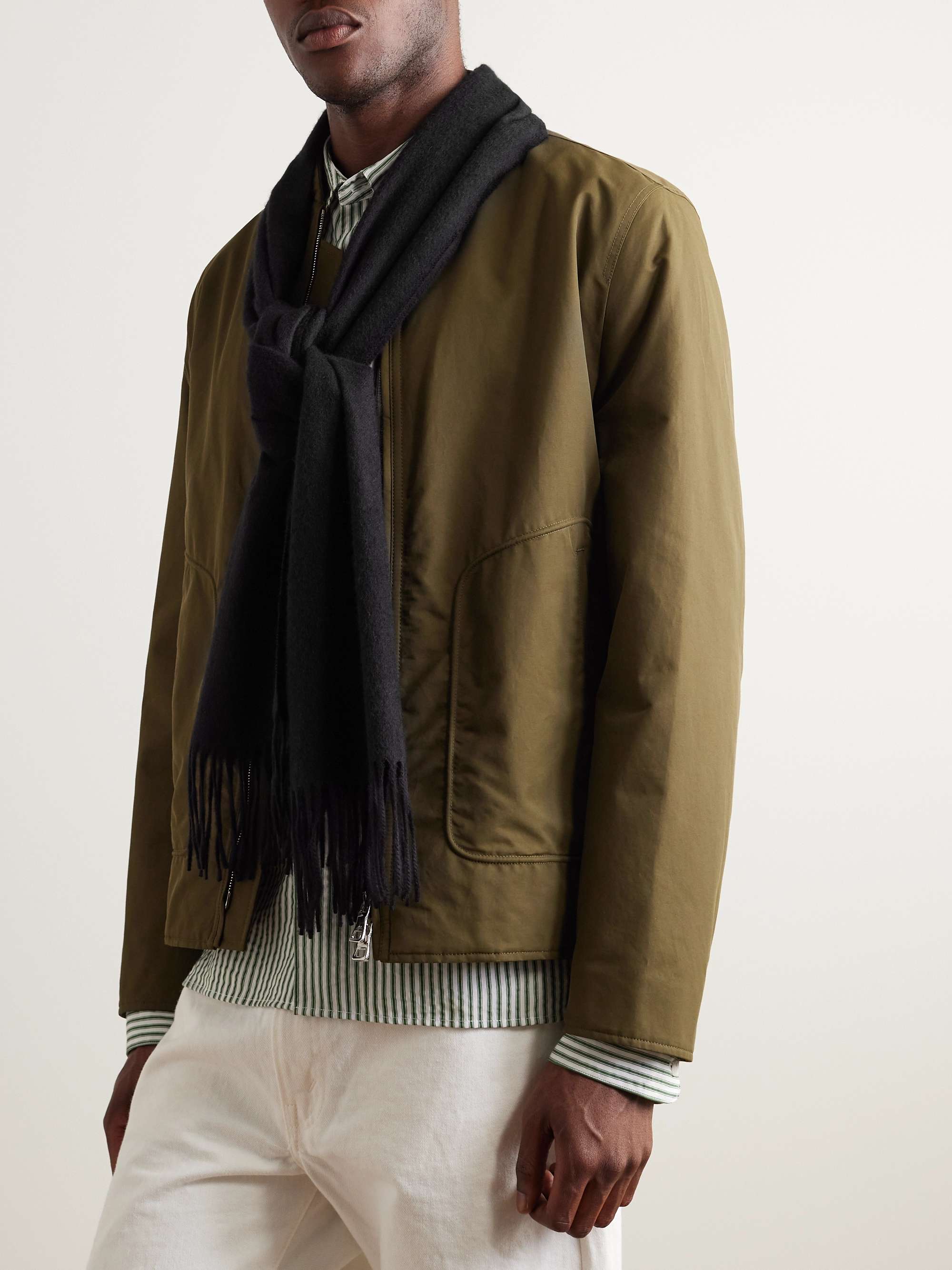 JOHNSTONS OF ELGIN Fringed Cashmere Scarf