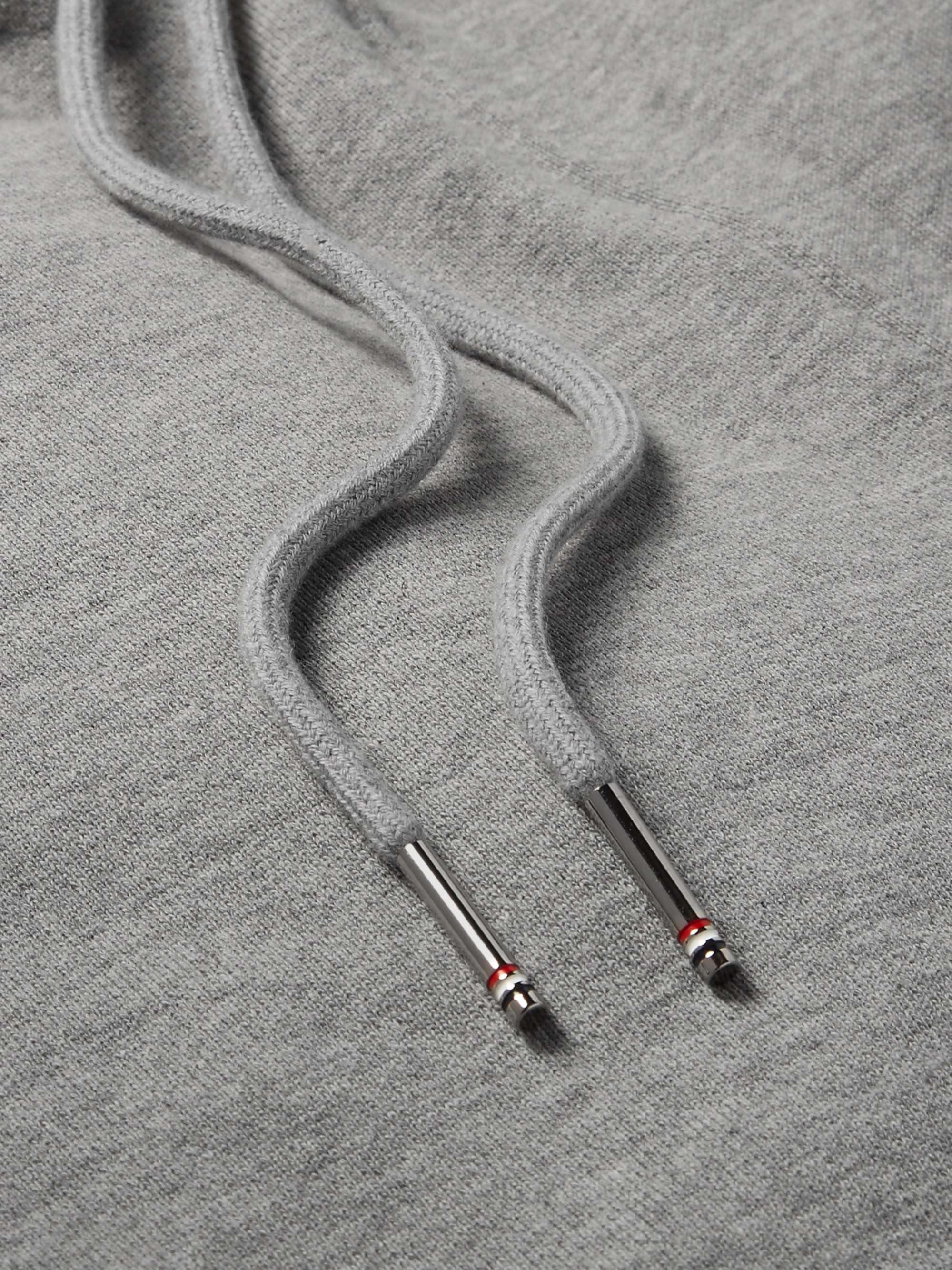 THOM BROWNE Striped Loopback Cotton-Jersey Shorts