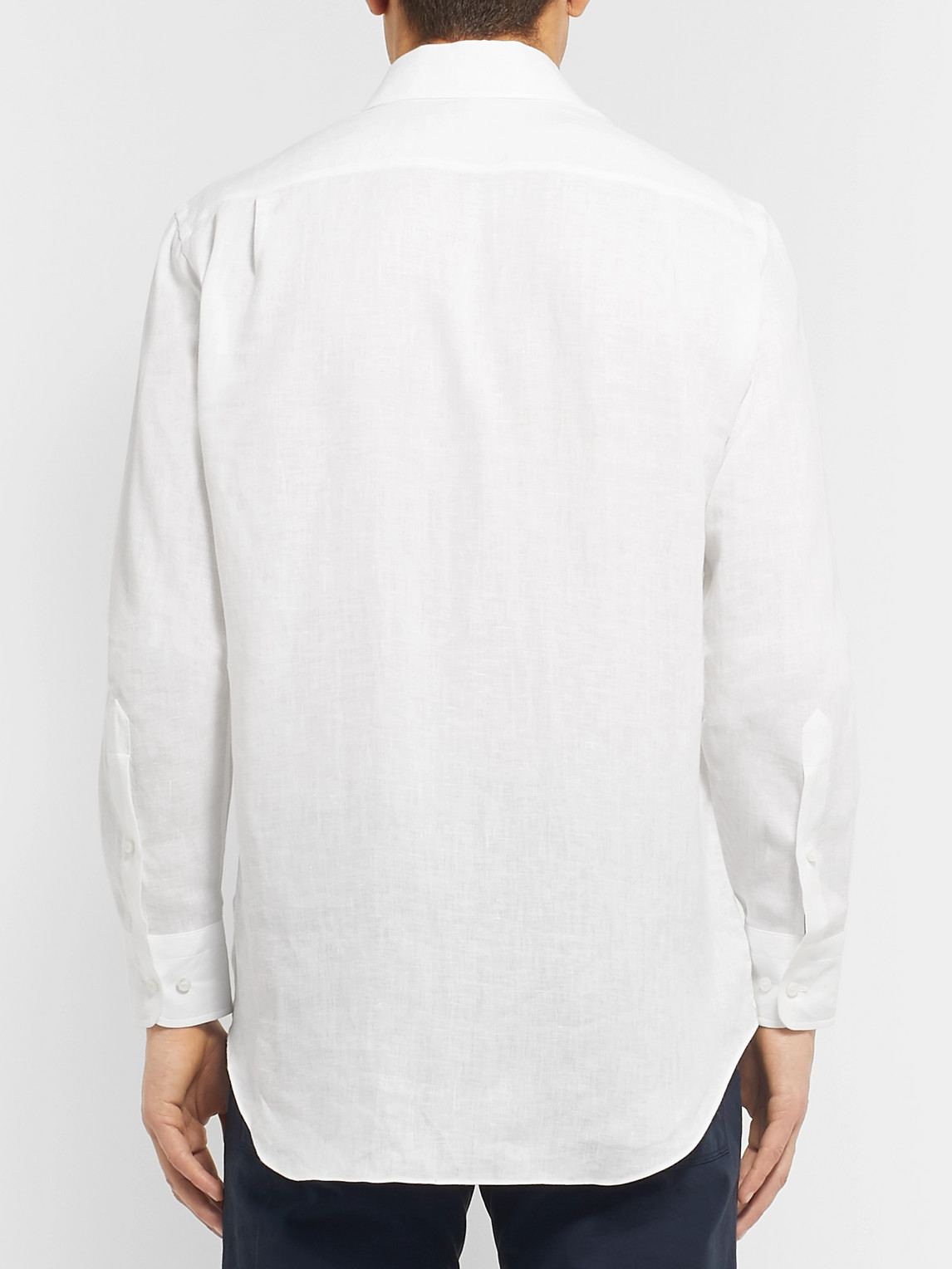 Shop Loro Piana Arizona Linen Shirt In White