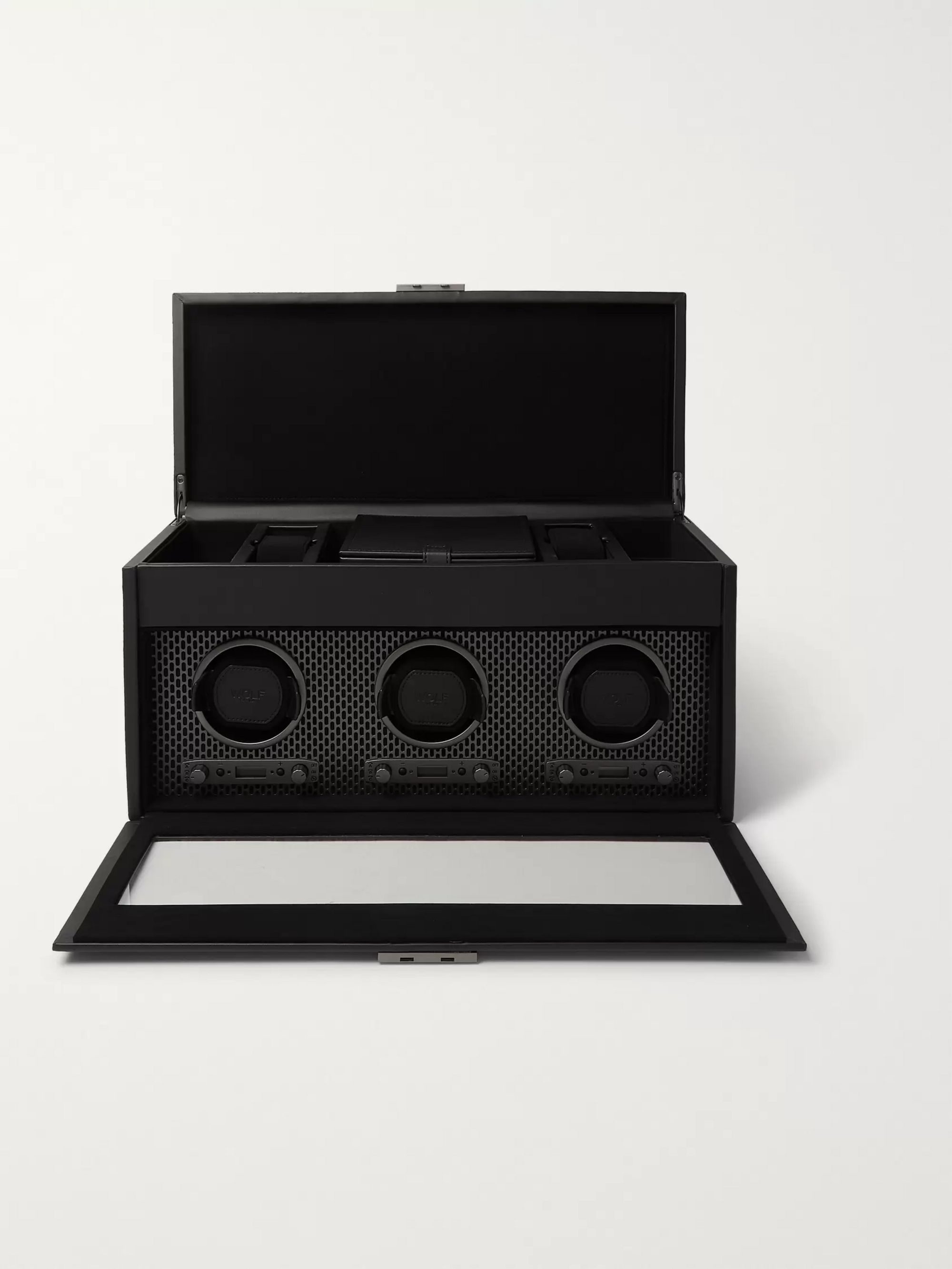 WOLF Axis Triple Vegan Leather Watch Winder