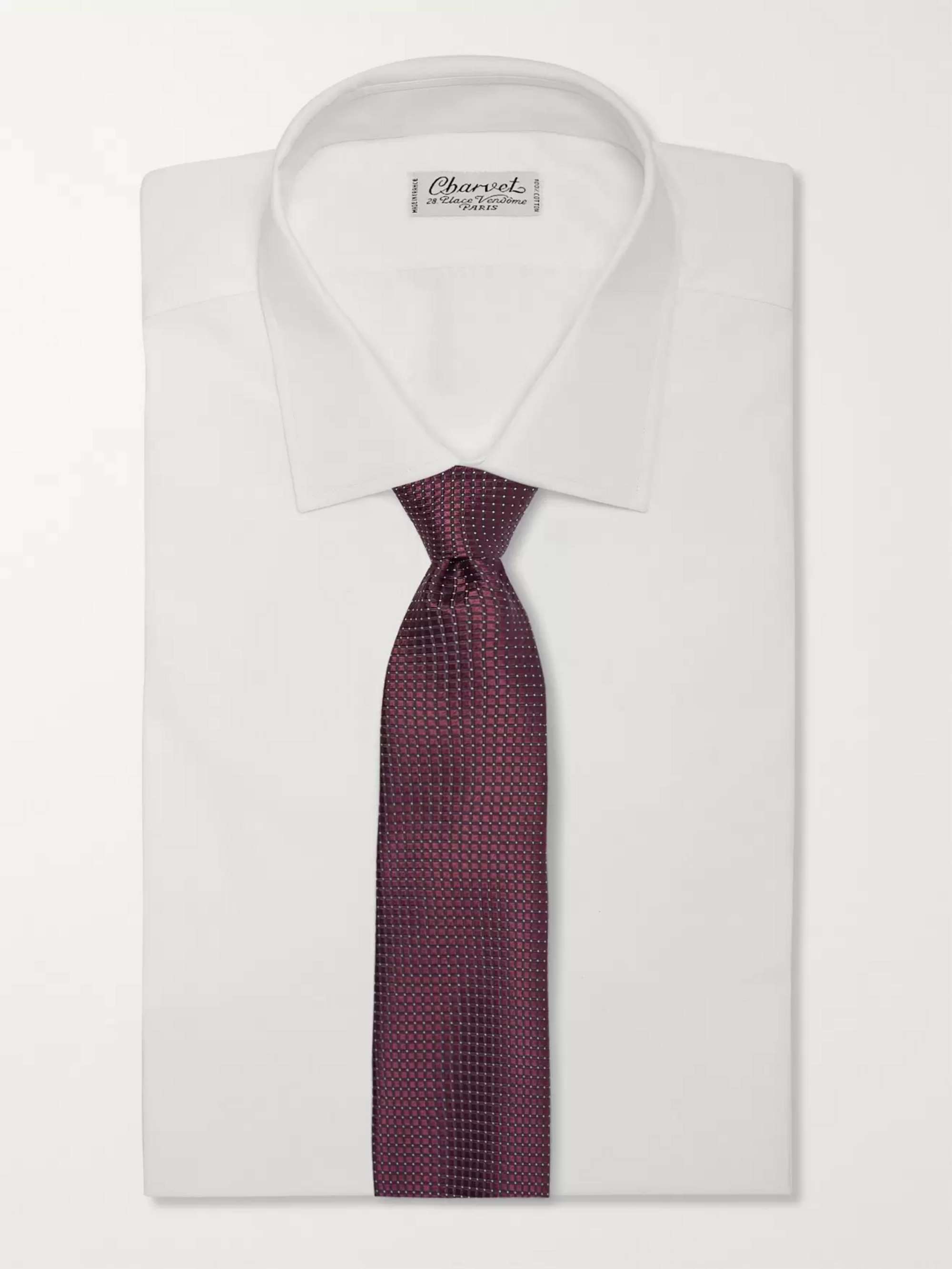 ZEGNA 8cm Pin-Dot Silk Tie