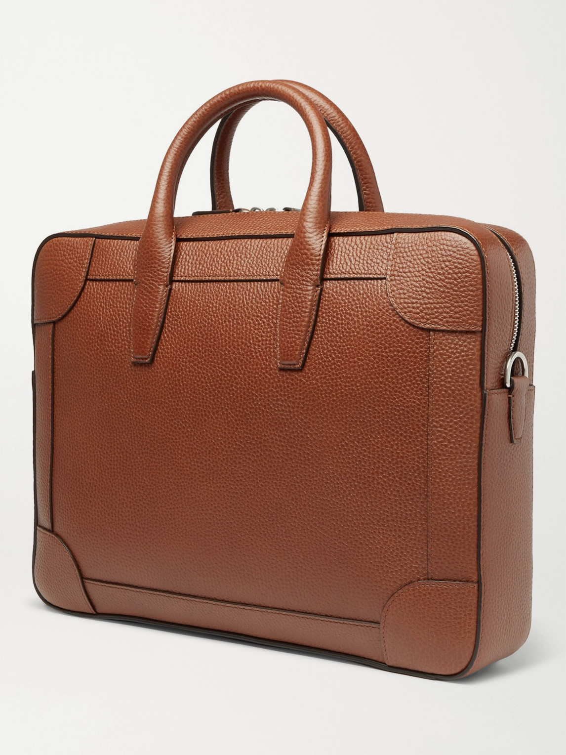 Shop Mulberry Belgrave Full-grain Leather Briefcase In Brown