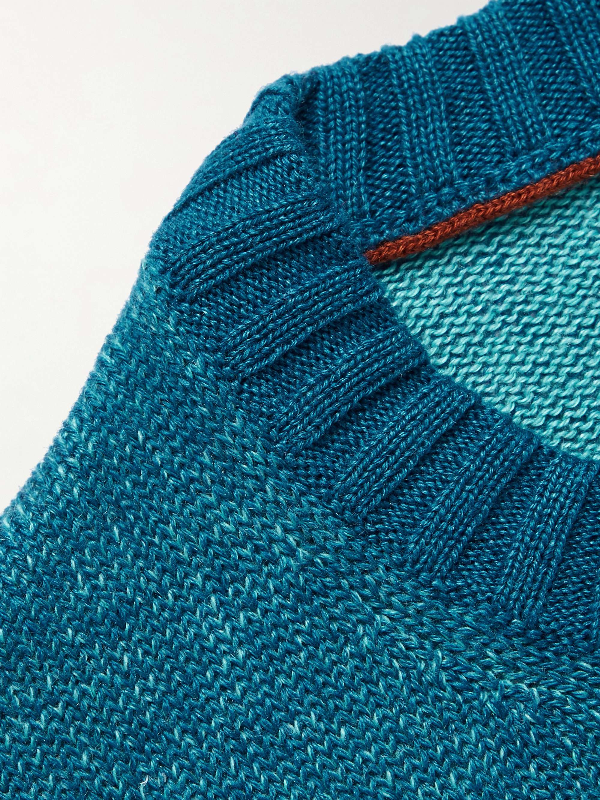 LORO PIANA Mélange Linen, Cashmere and Silk-Blend Sweater