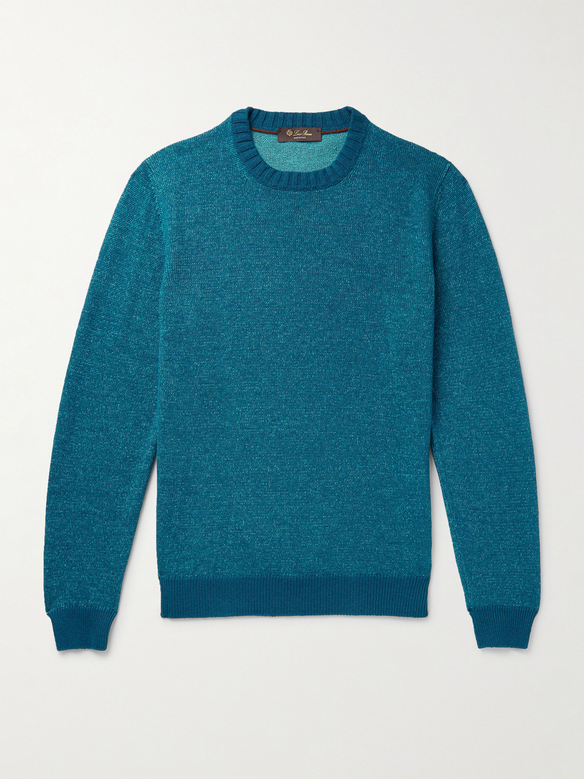 Loro Piana Slim-Fit Mélange Linen, Cashmere and Silk-Blend Sweater - Men