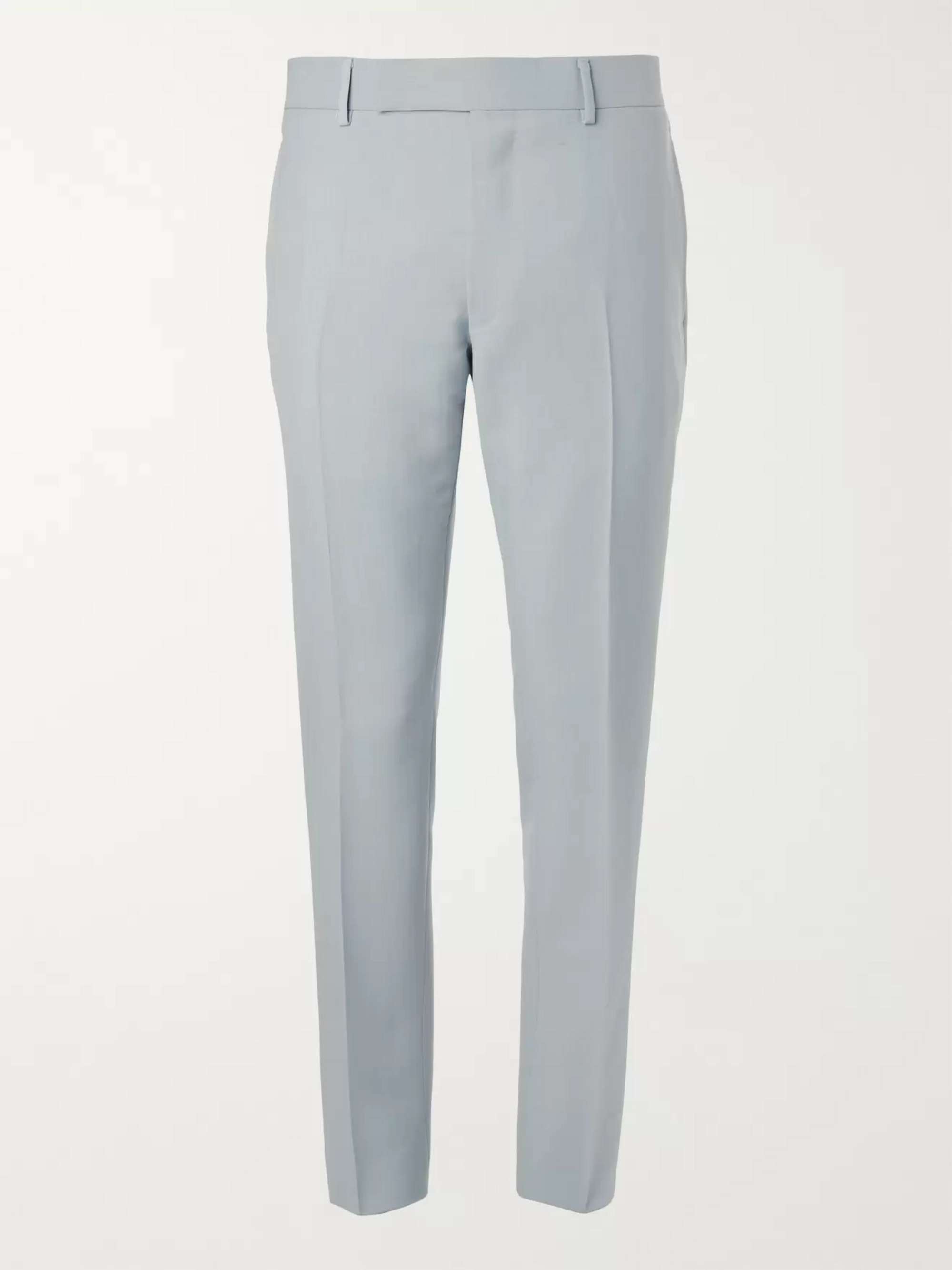 DUNHILL Stone Slim-Fit Mohair and Wool-Blend Suit Trousers