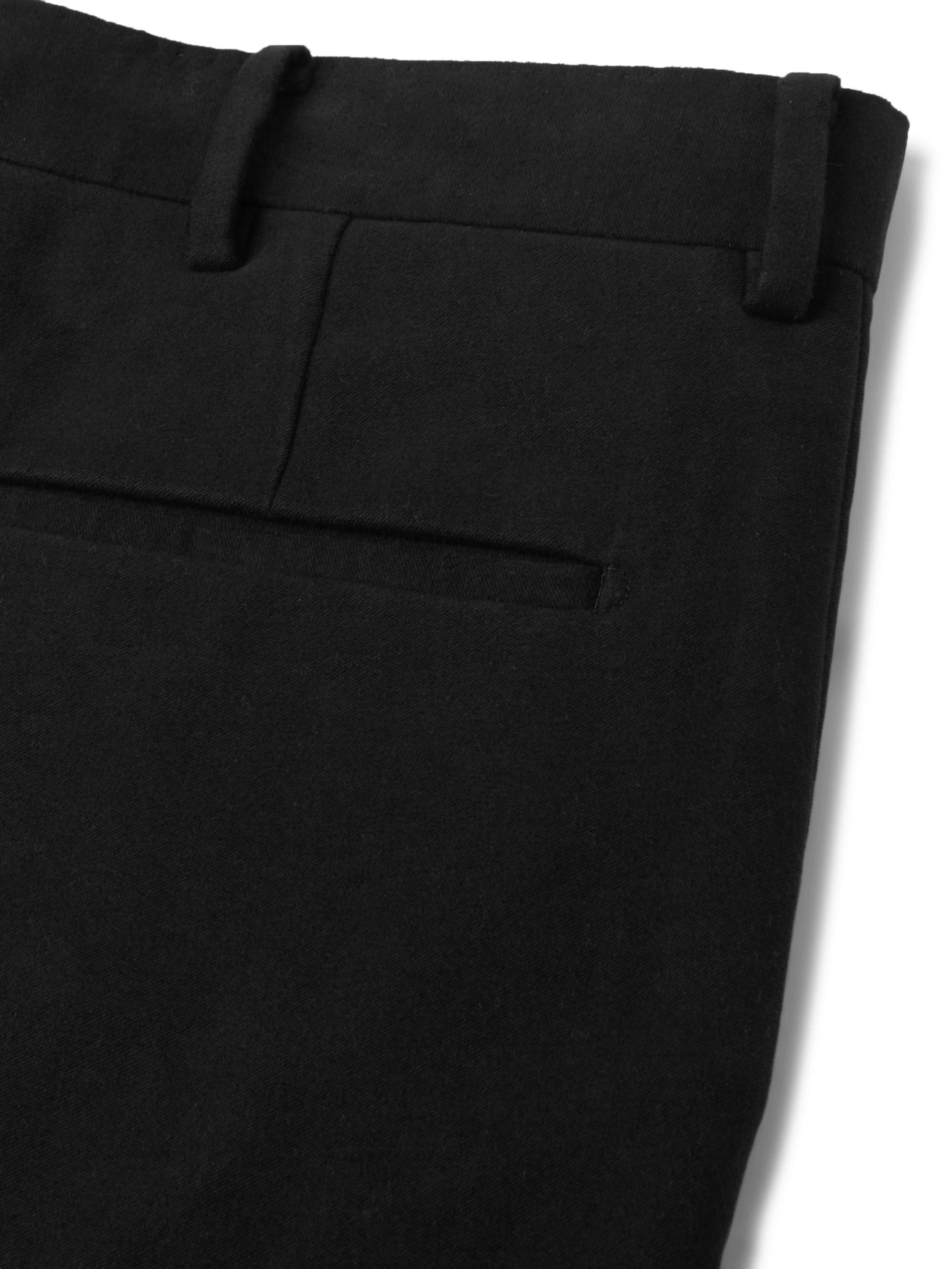 THE ROW Black Mick Slim-Fit Cotton and Cashmere-Blend Moleskin Trousers