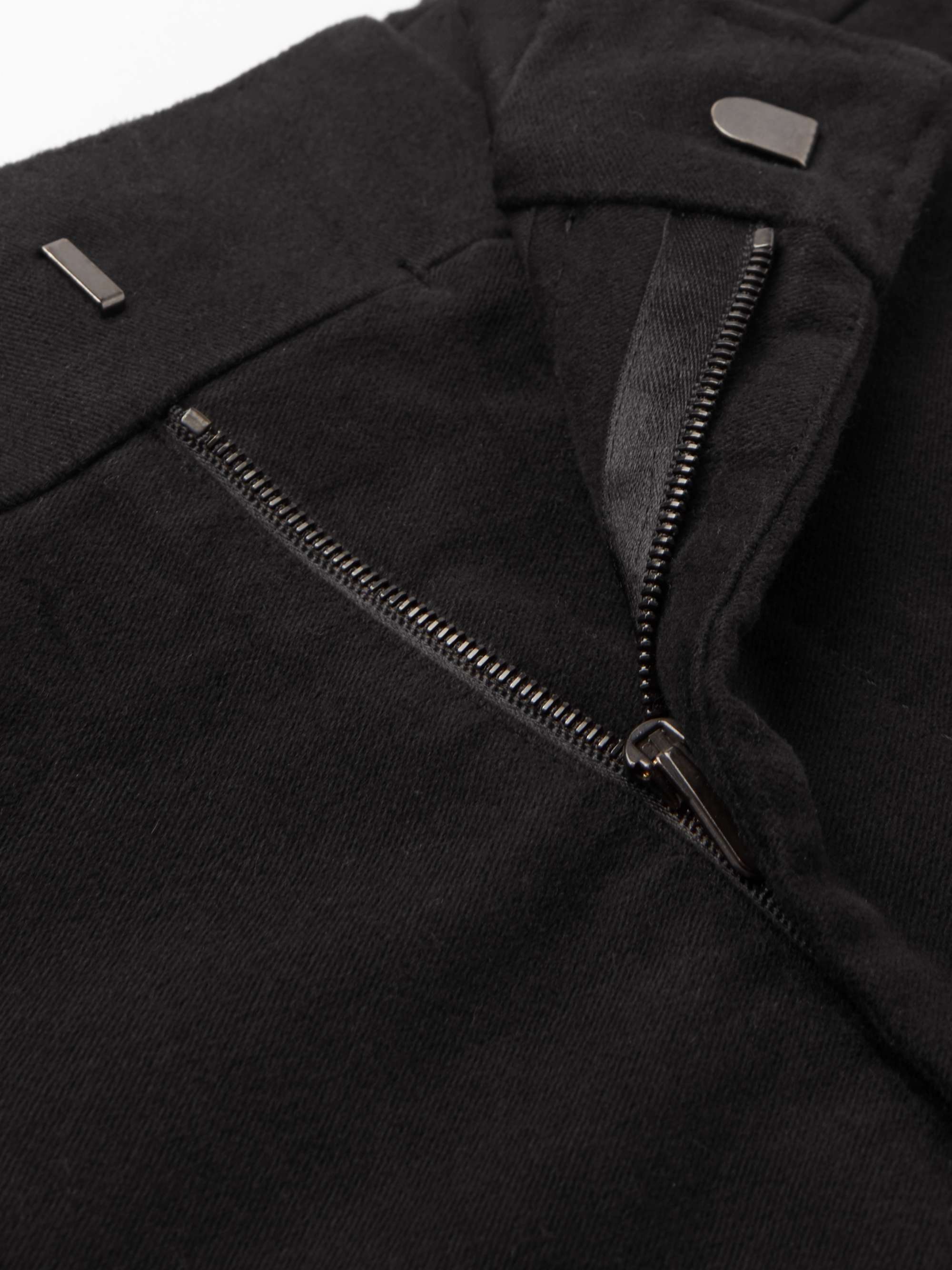 THE ROW Black Mick Slim-Fit Cotton and Cashmere-Blend Moleskin Trousers