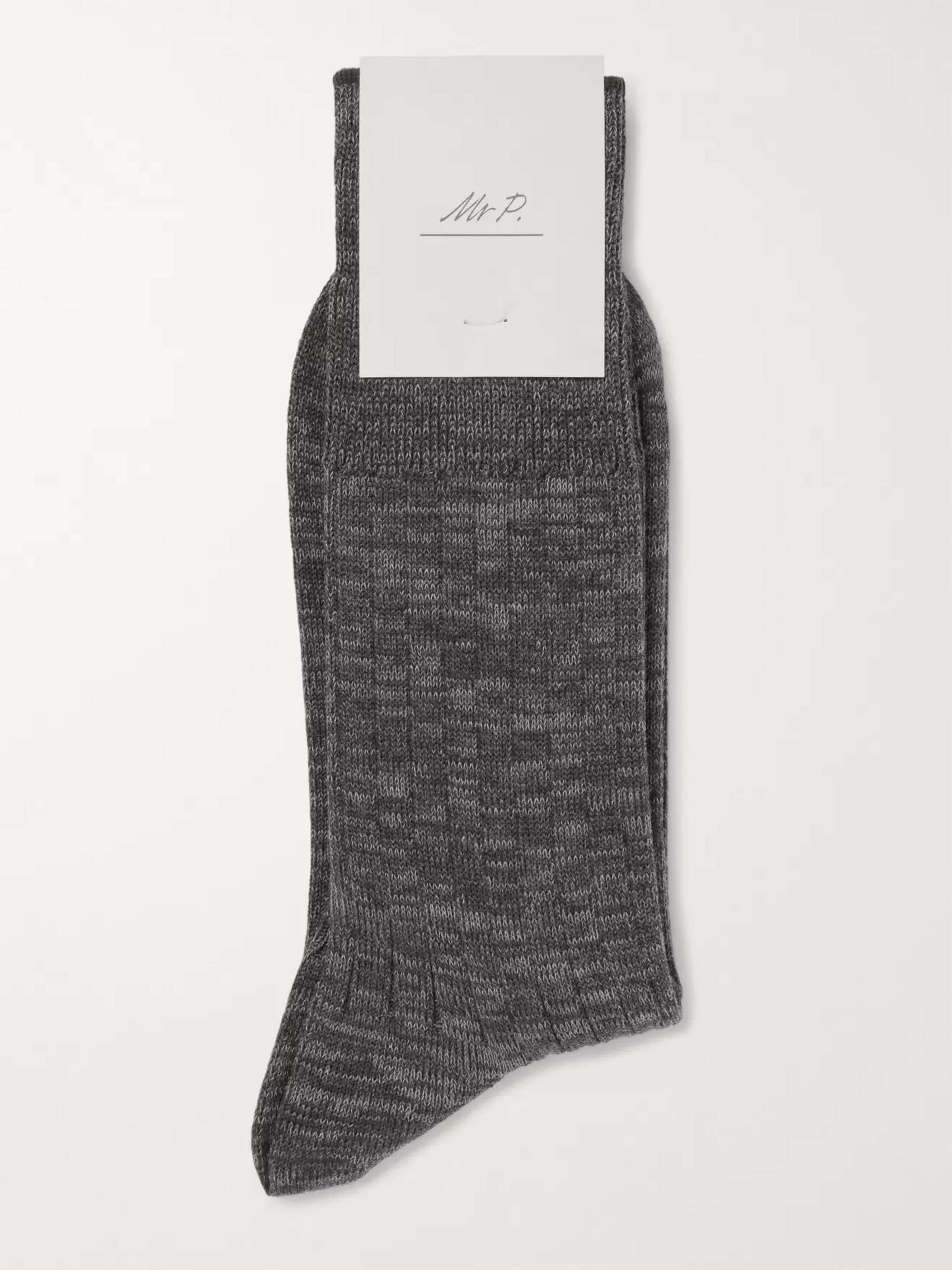 MR P. Mélange Cotton-Blend Socks