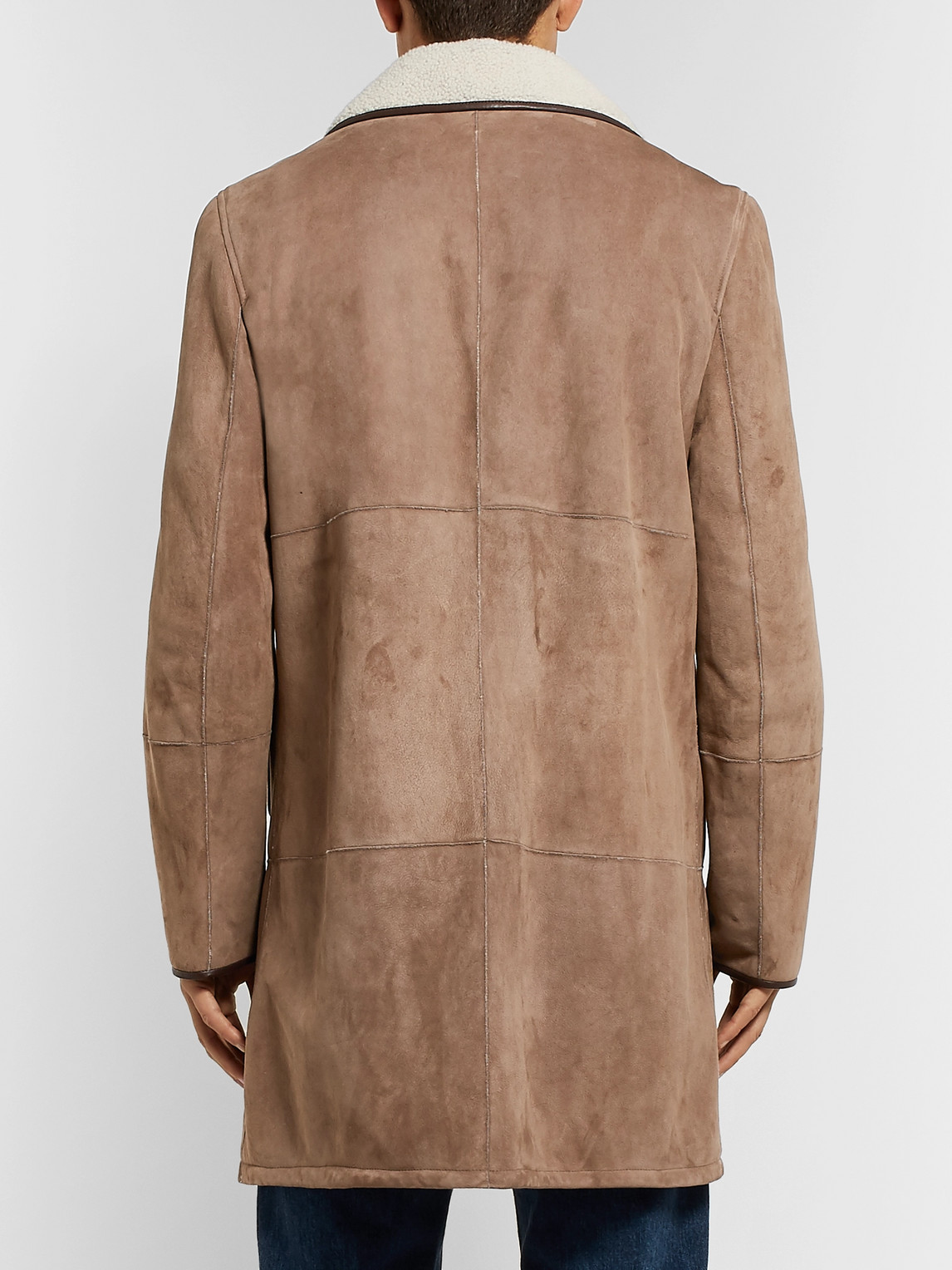 Shop Loro Piana Wollaston Shearling Coat In Brown