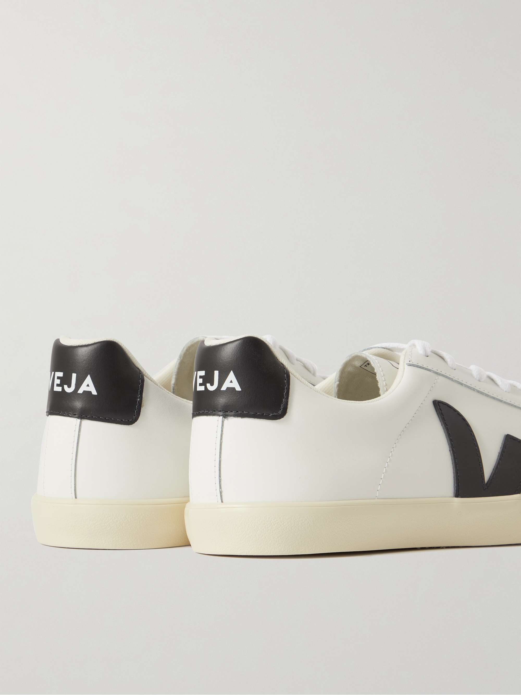 VEJA Esplar Rubber-Trimmed Leather Sneakers