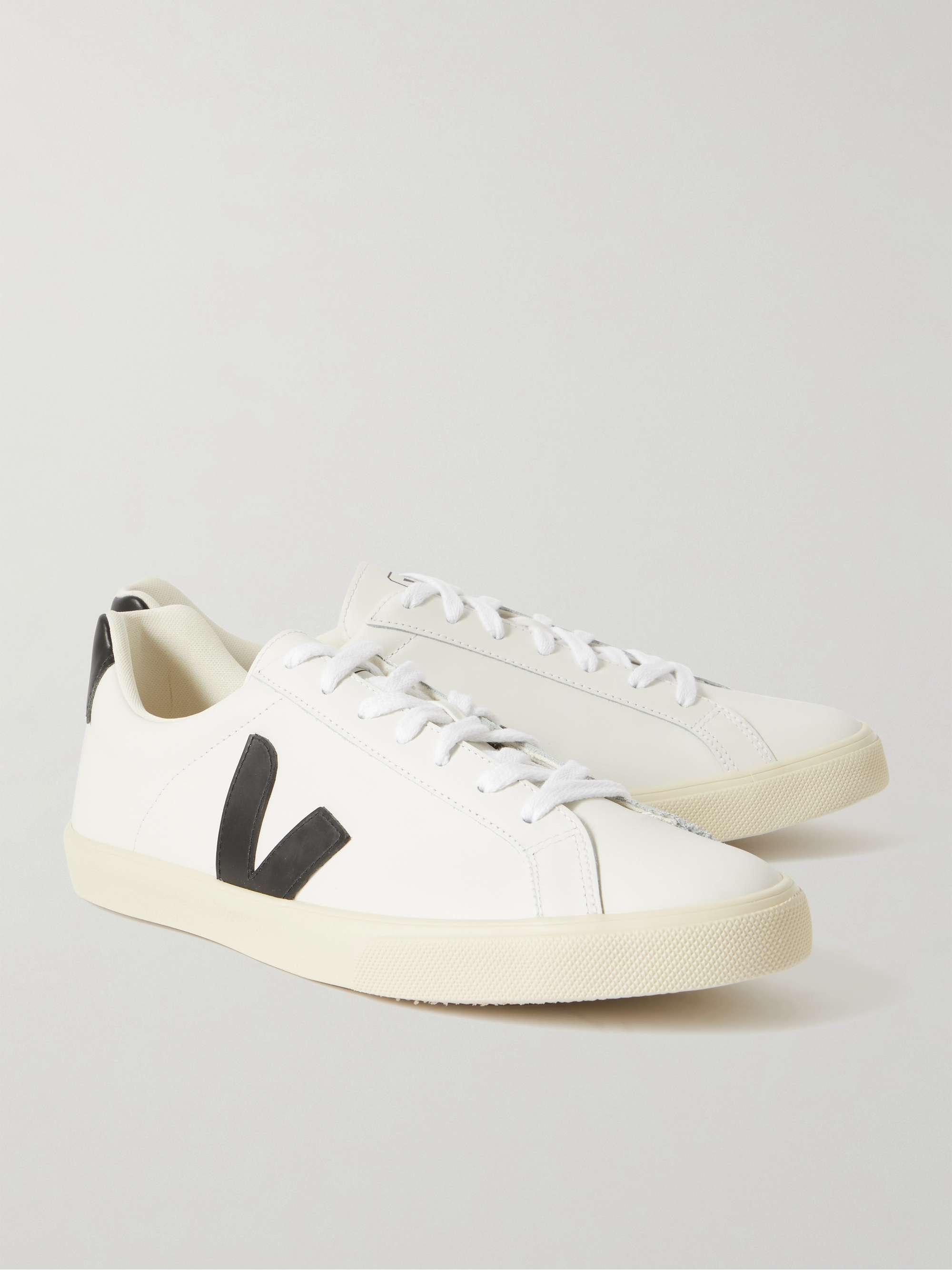 VEJA Esplar Rubber-Trimmed Leather Sneakers