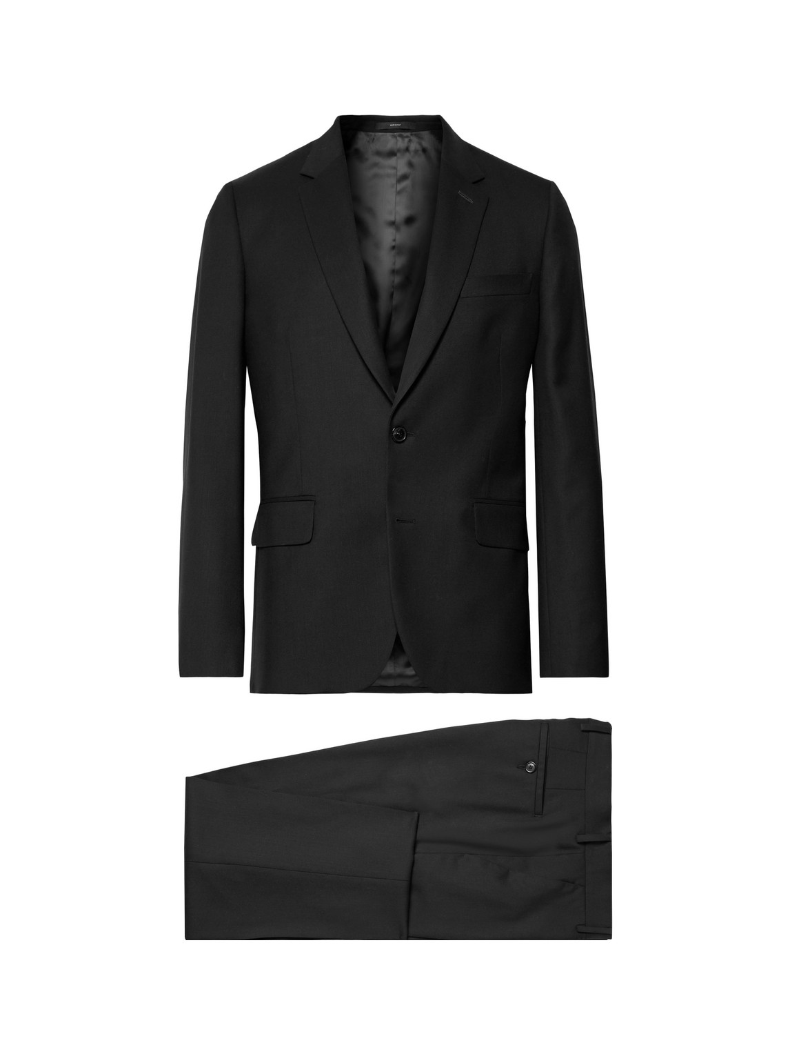 Black A Suit To Travel In Soho Slim-Fit Wool Suit
