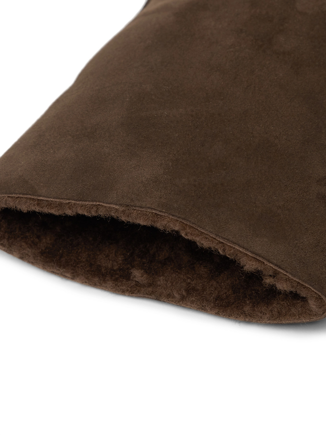 Shop Anderson & Sheppard Shearling Gloves In Brown