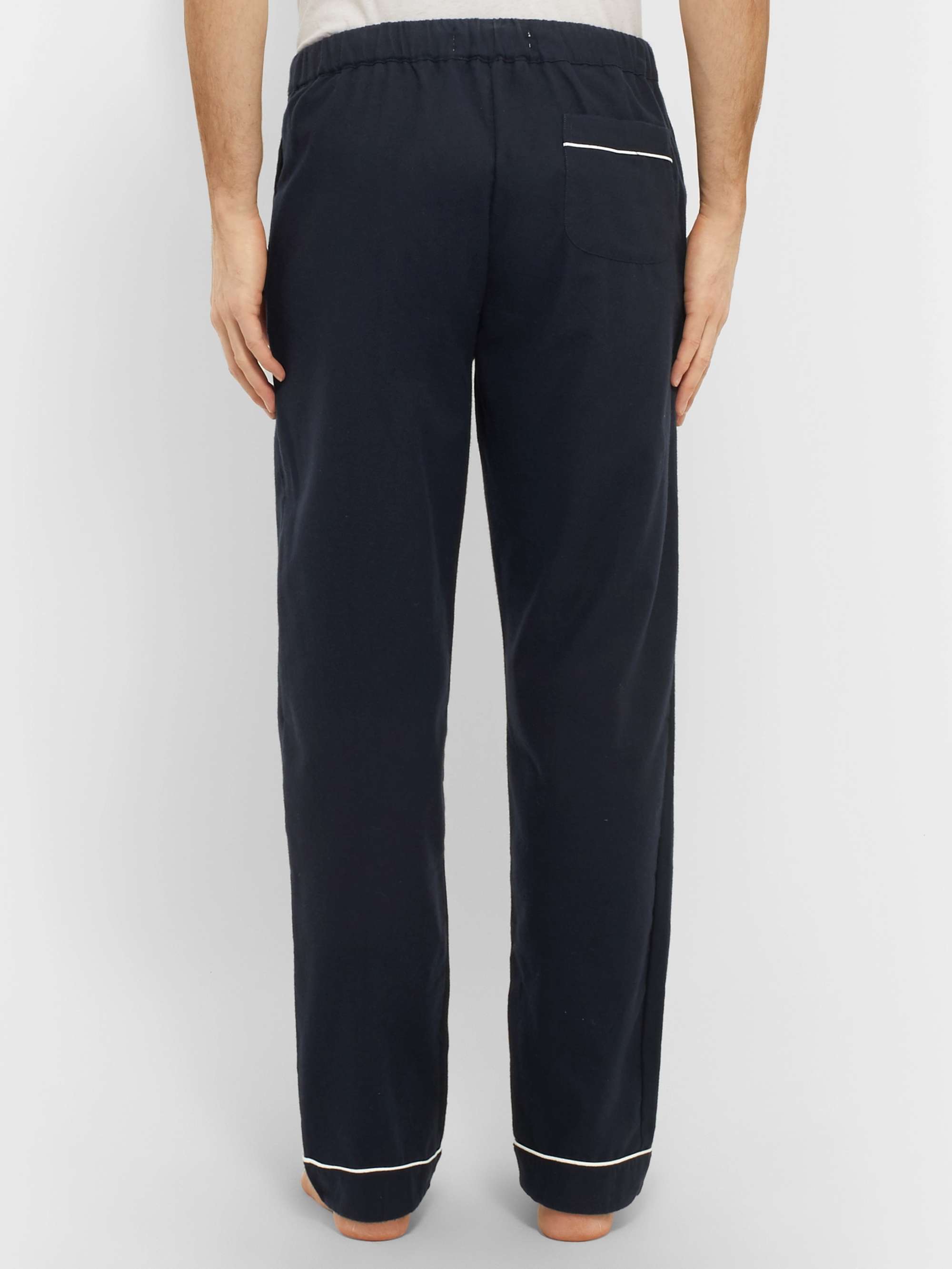 DESMOND & DEMPSEY Brushed Cotton-Twill Pyjama Trousers