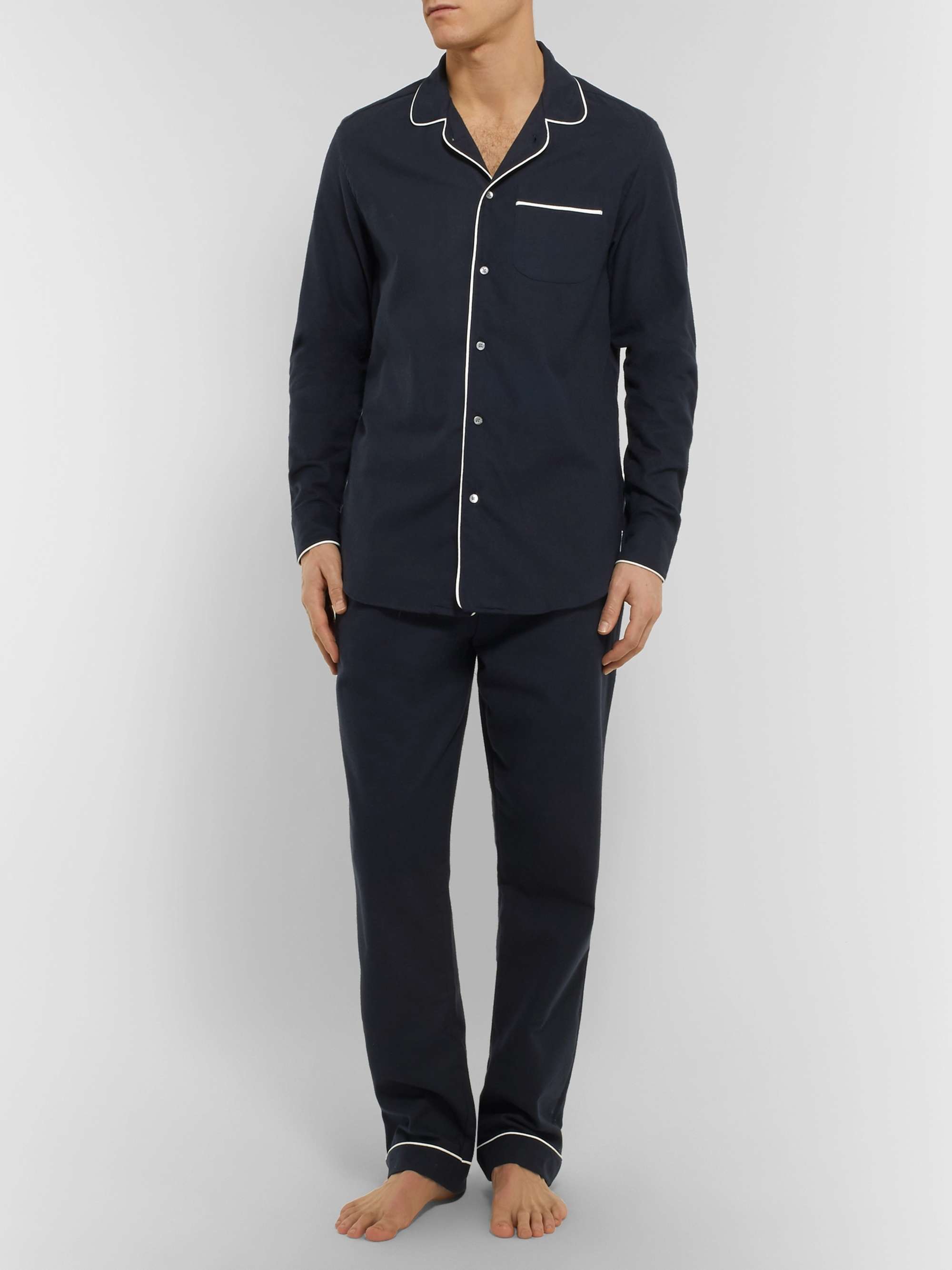 DESMOND & DEMPSEY Brushed Cotton-Twill Pyjama Trousers for Men | MR PORTER