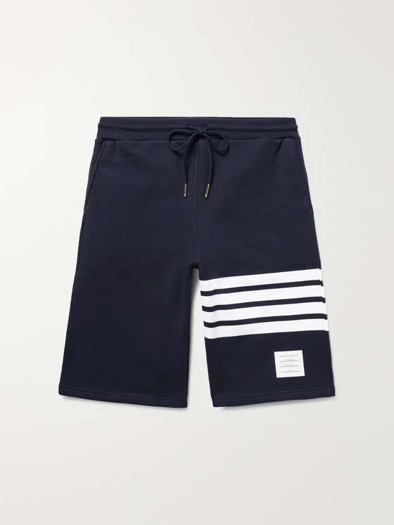 Thombrowne Striped Loopback Cotton-Jersey Shorts