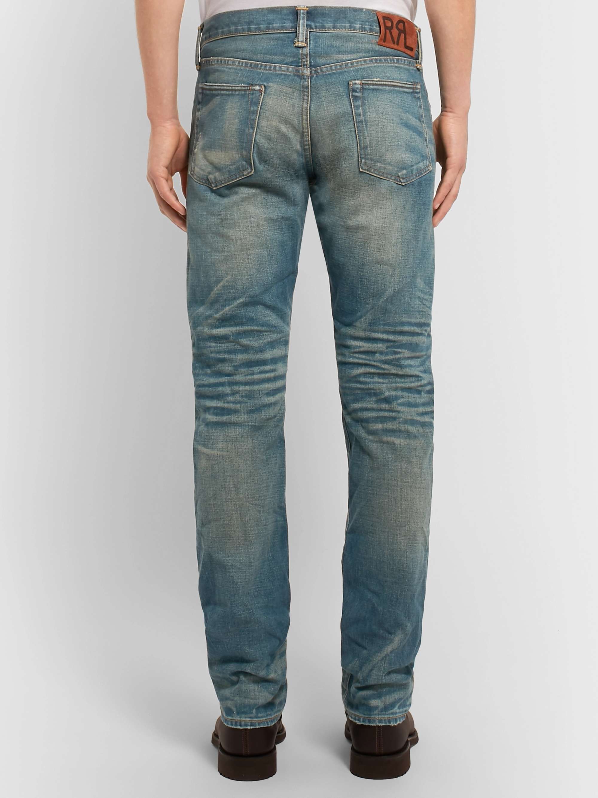 RRL Ridgway Slim-Fit Distressed Selvedge Denim Jeans