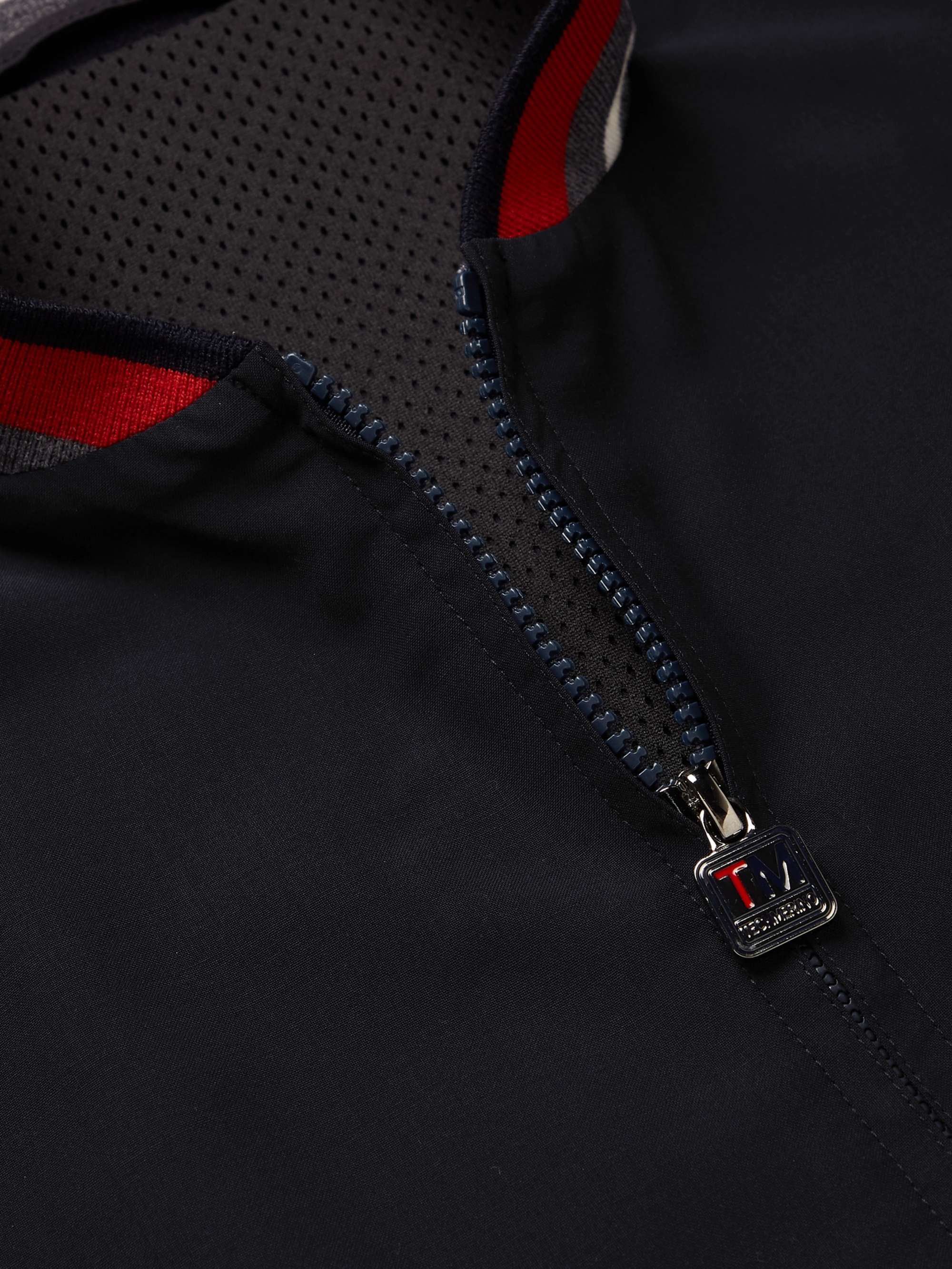 Z ZEGNA Stripe-Trimmed TECHMERINO Wool Bomber Jacket