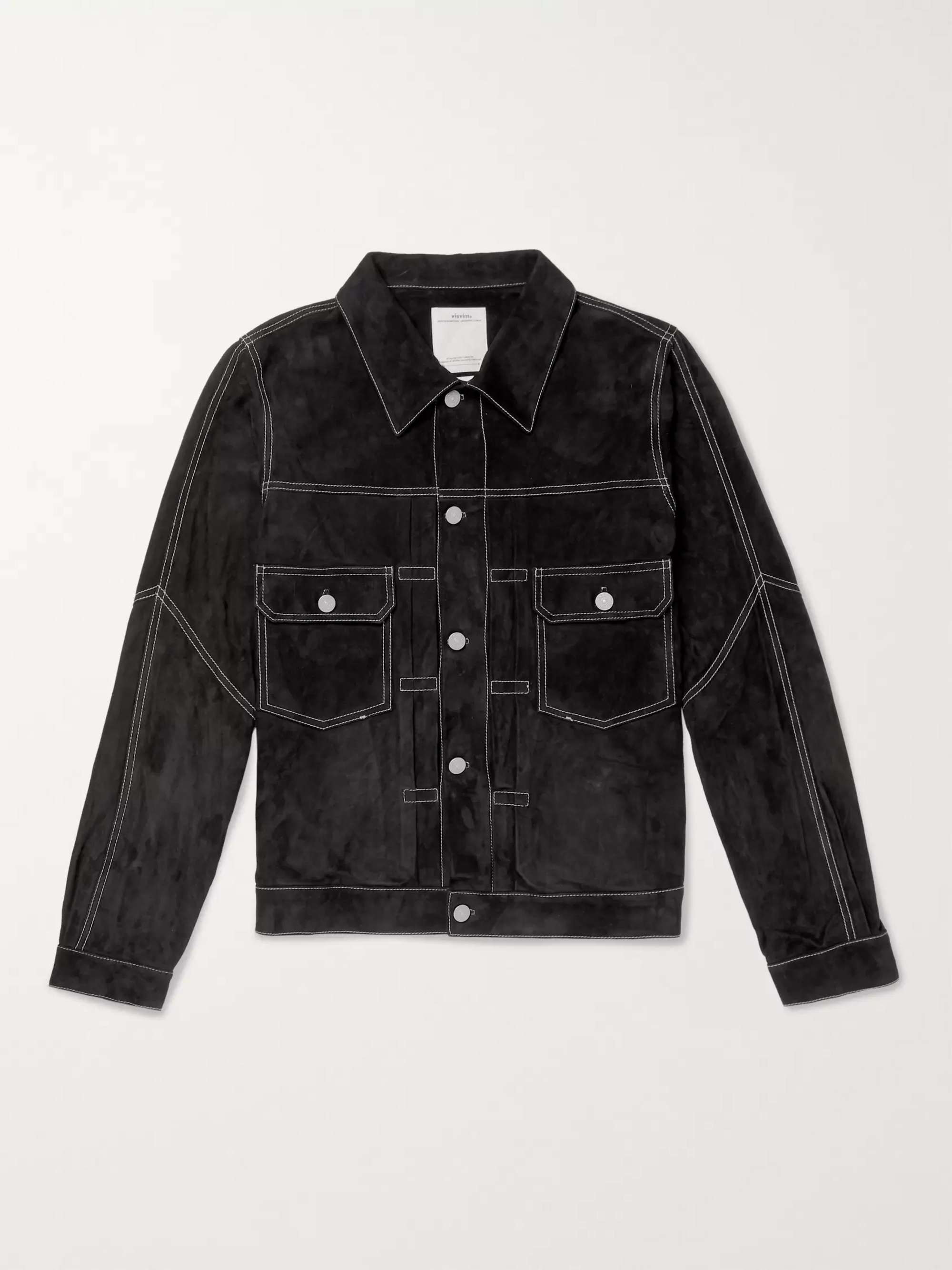 VISVIM Slim-Fit Suede Trucker Jacket for Men | MR PORTER