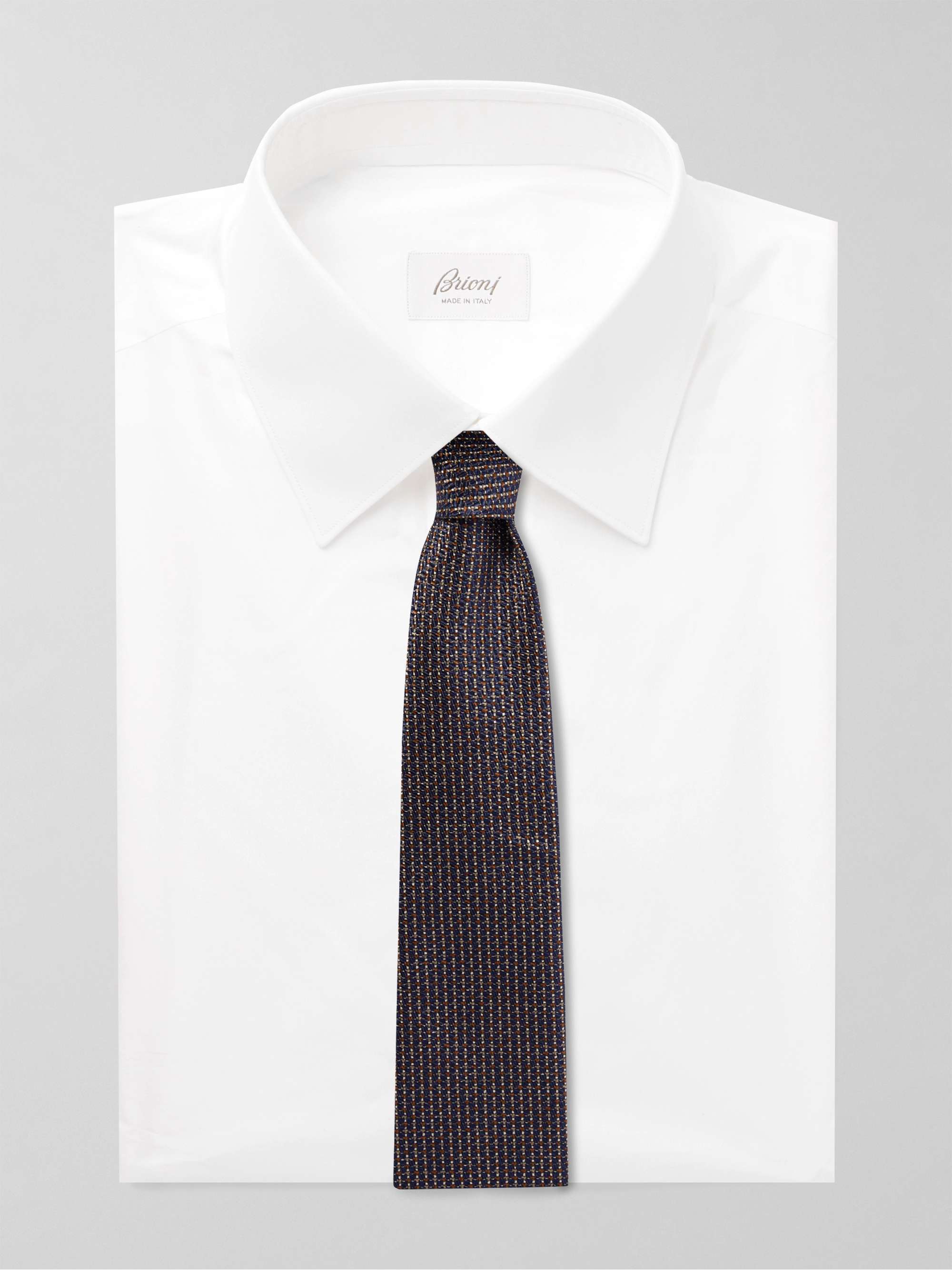BRIONI White Cotton-Poplin Shirt
