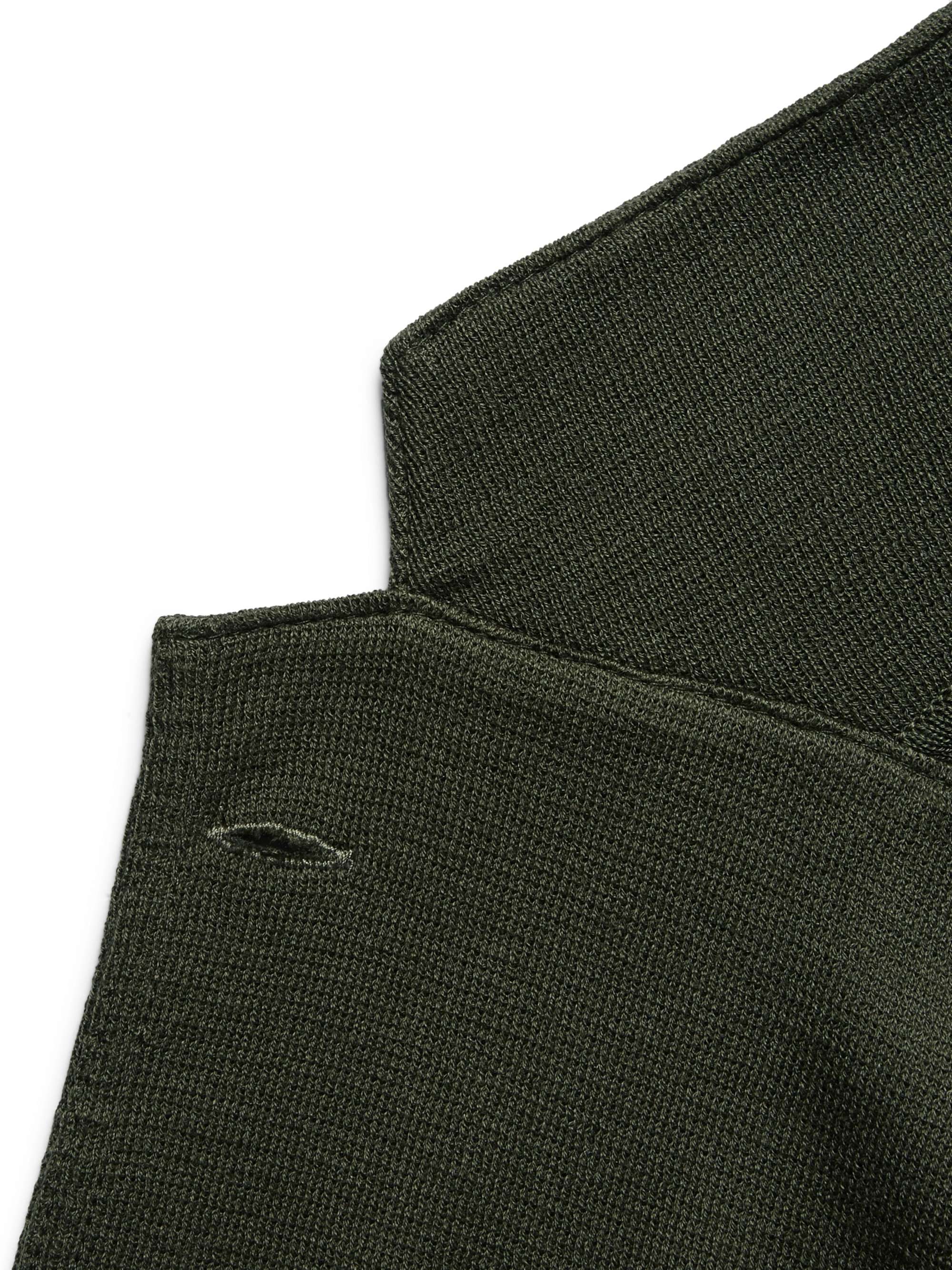 LARDINI Brown Slim-Fit Unstructured Cotton Blazer