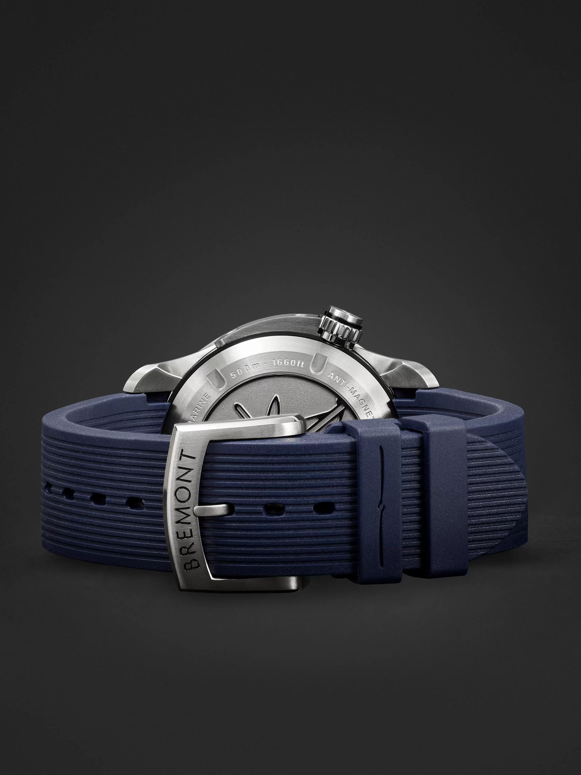 BREMONT Supermarine S500 Blue Automatic 43mm Stainless Steel and Rubber Watch, Ref. S500-BL-2018-R-S