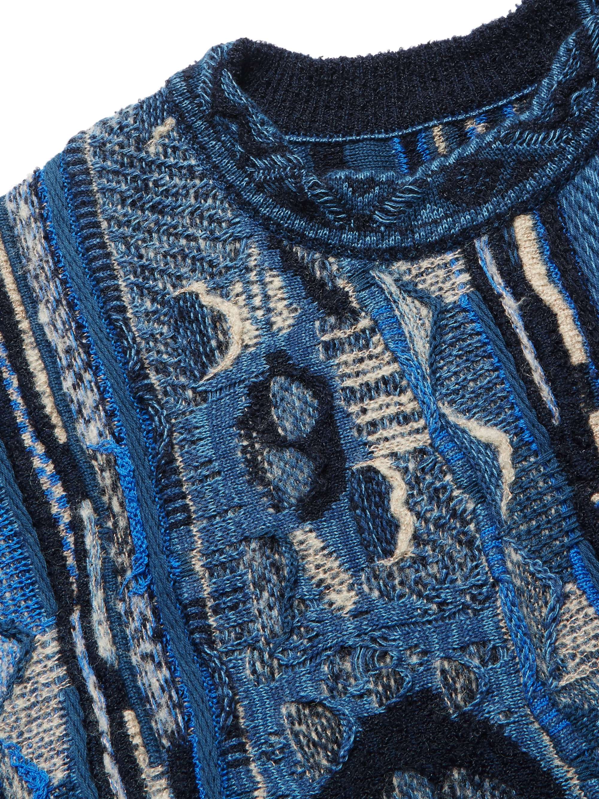 KAPITAL Cotton-Blend Jacquard Sweater