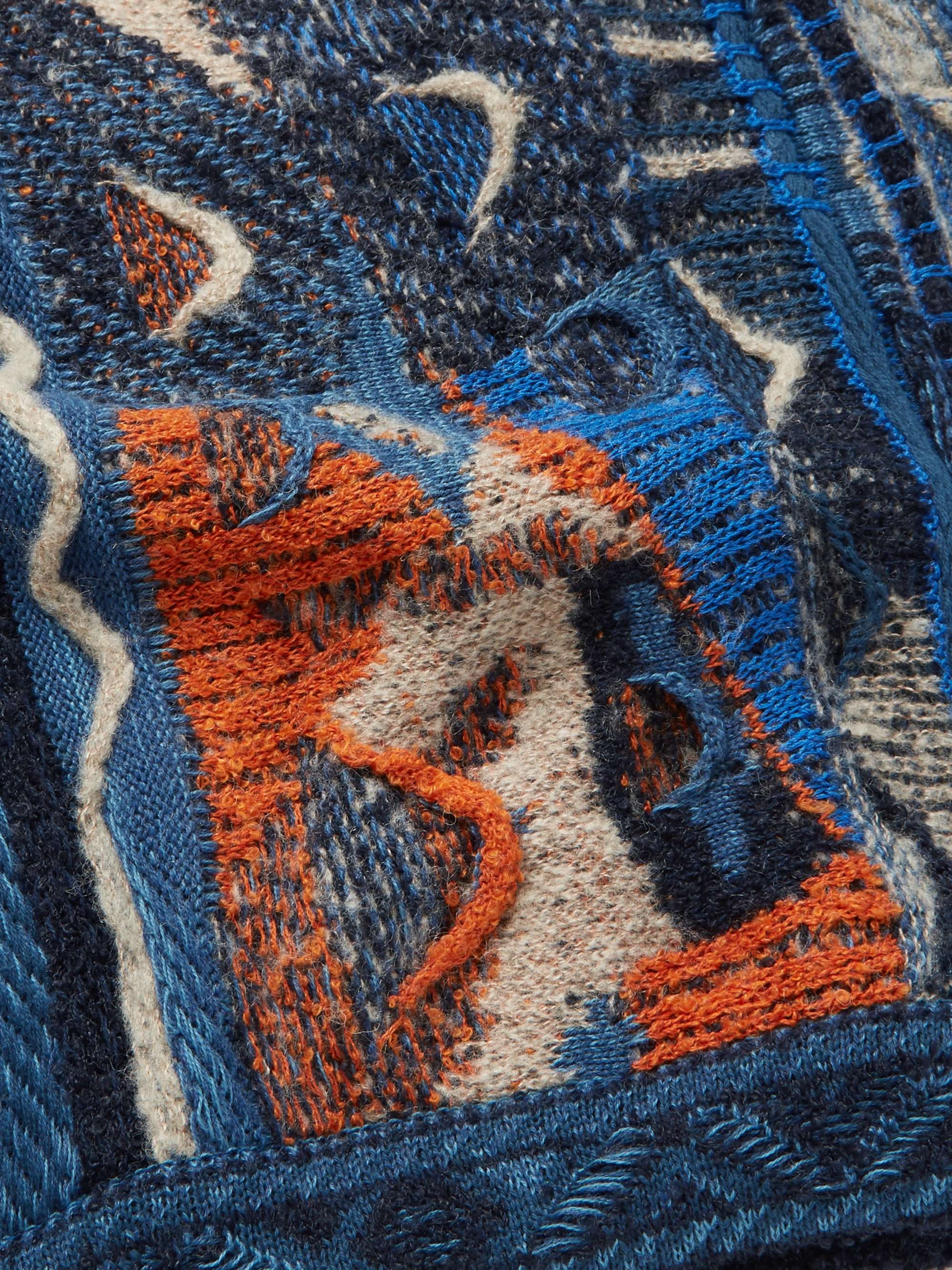 KAPITAL Cotton-Blend Jacquard Sweater