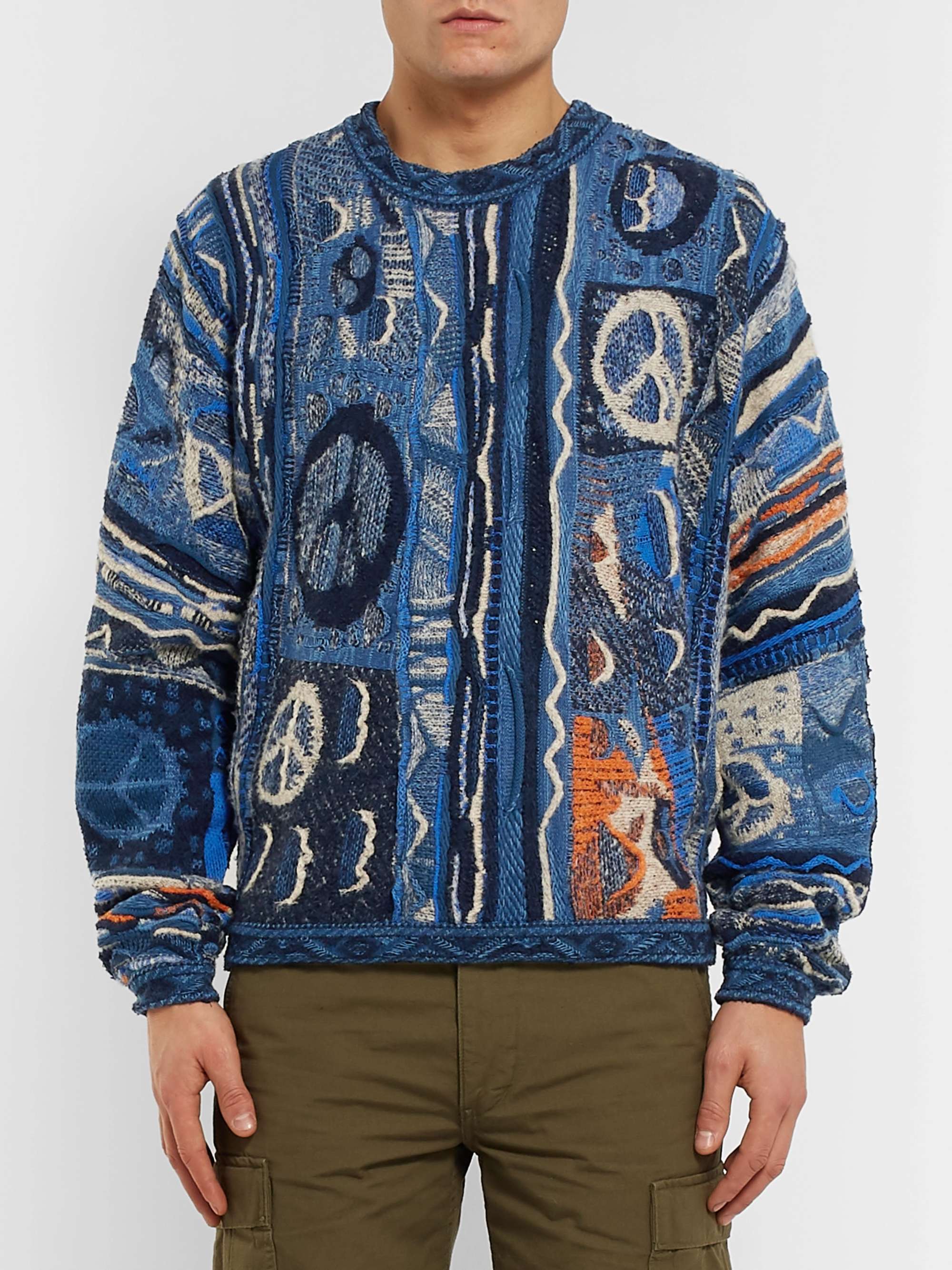 KAPITAL Cotton-Blend Jacquard Sweater
