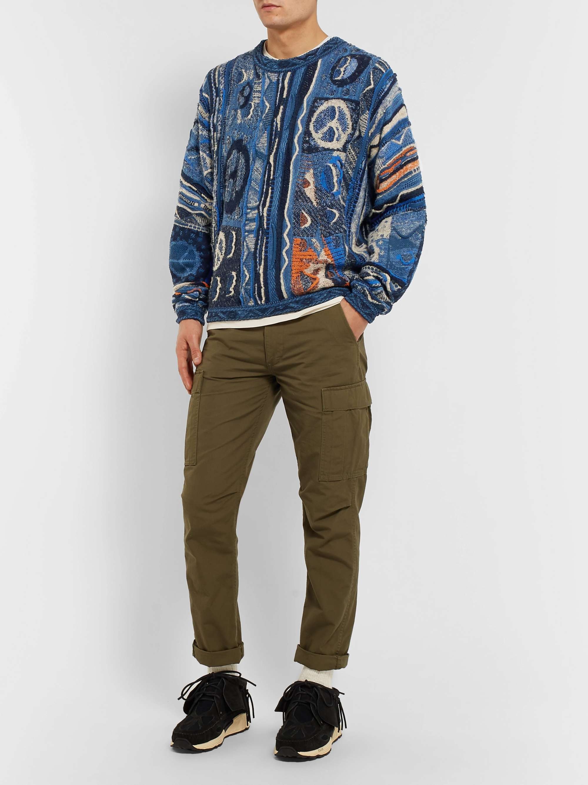 KAPITAL Cotton-Blend Jacquard Sweater