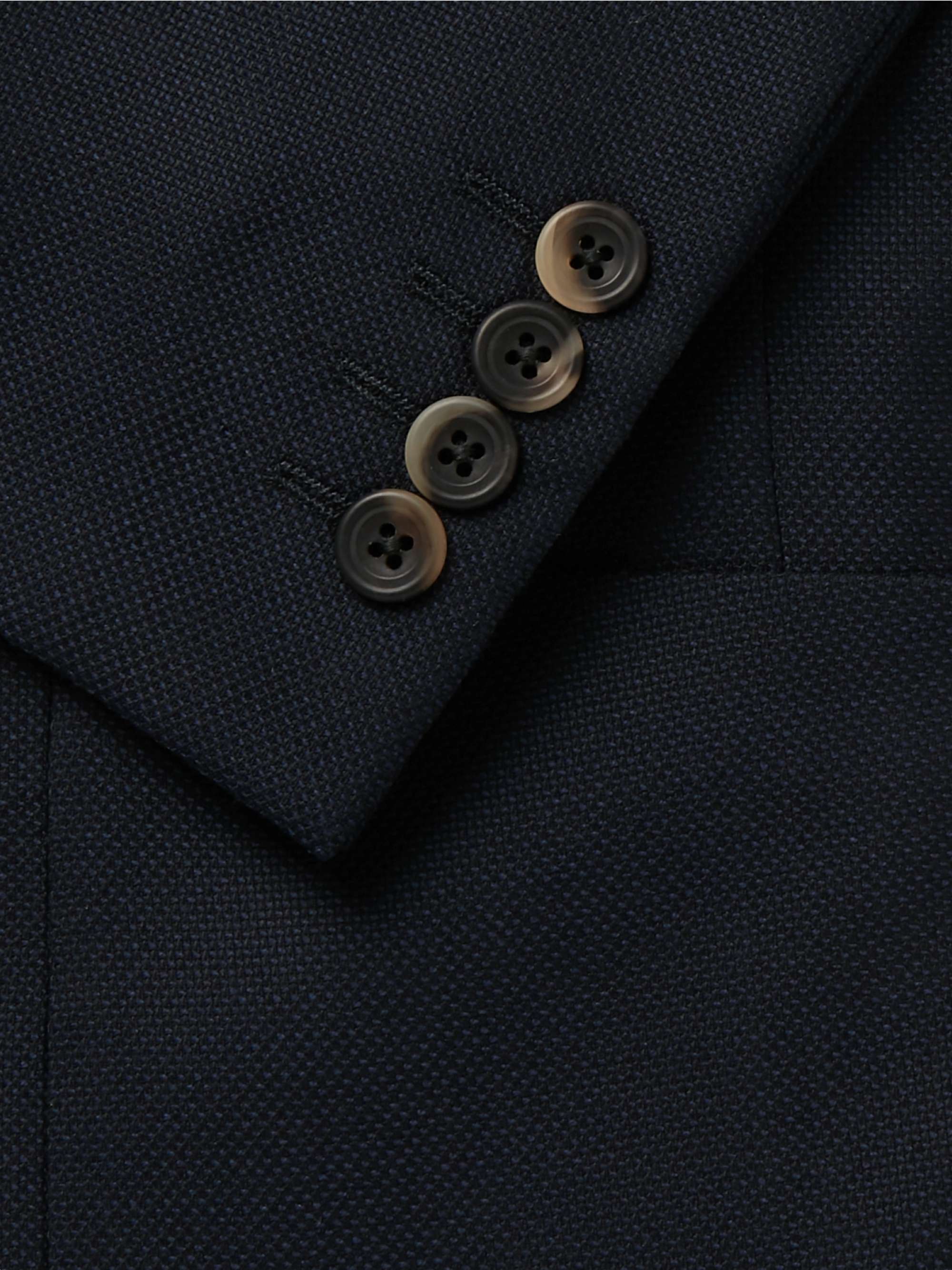 RICHARD JAMES Navy Spirit Slim-Fit Wool-Hopsack Blazer
