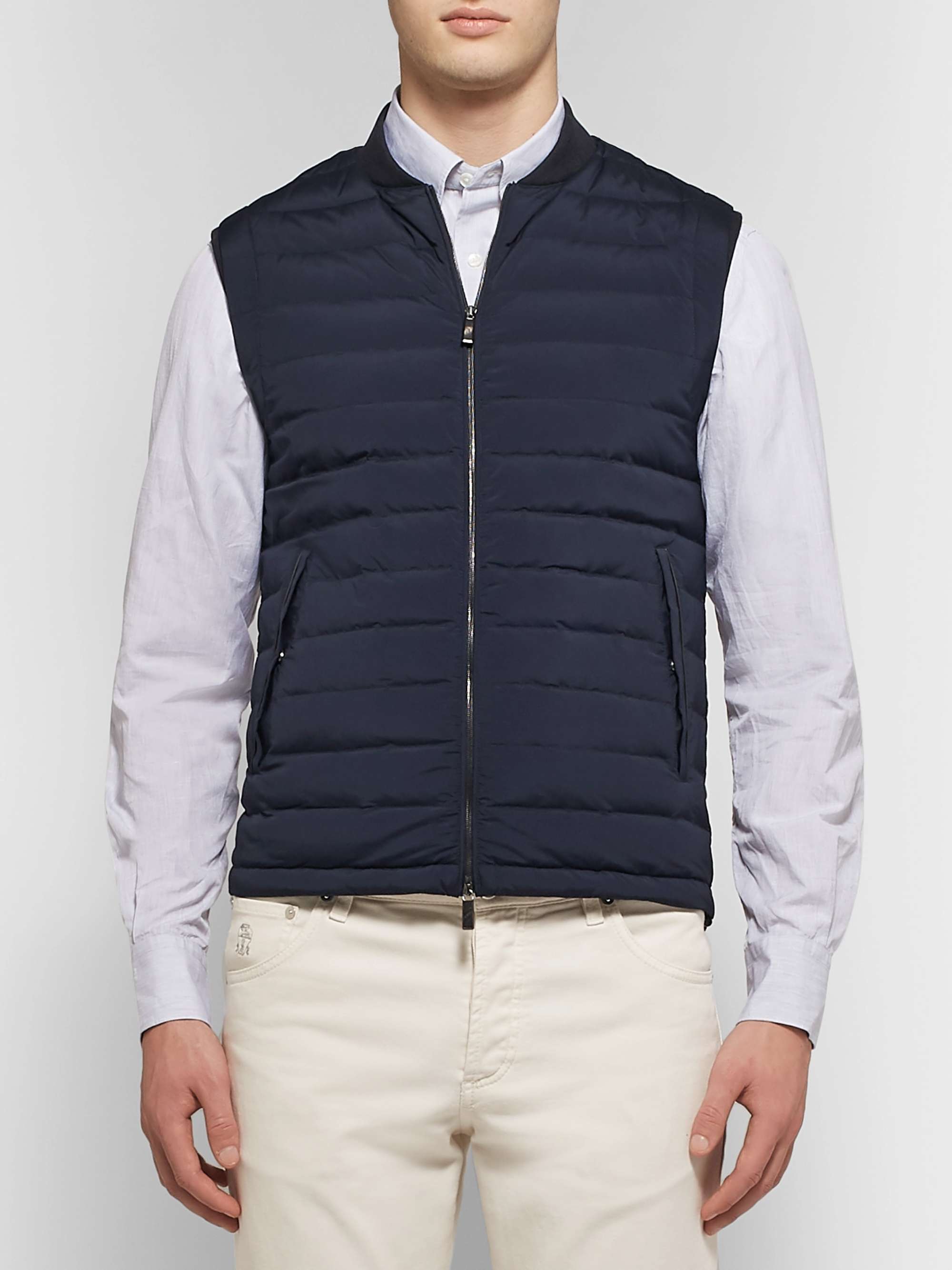 ZEGNA Slim-Fit Quilted Stretch Microfibre-Shell Down Gilet