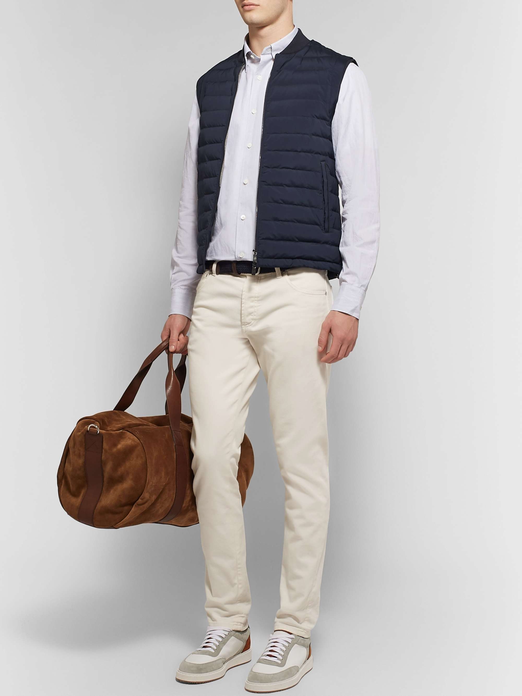 ZEGNA Slim-Fit Quilted Stretch Microfibre-Shell Down Gilet