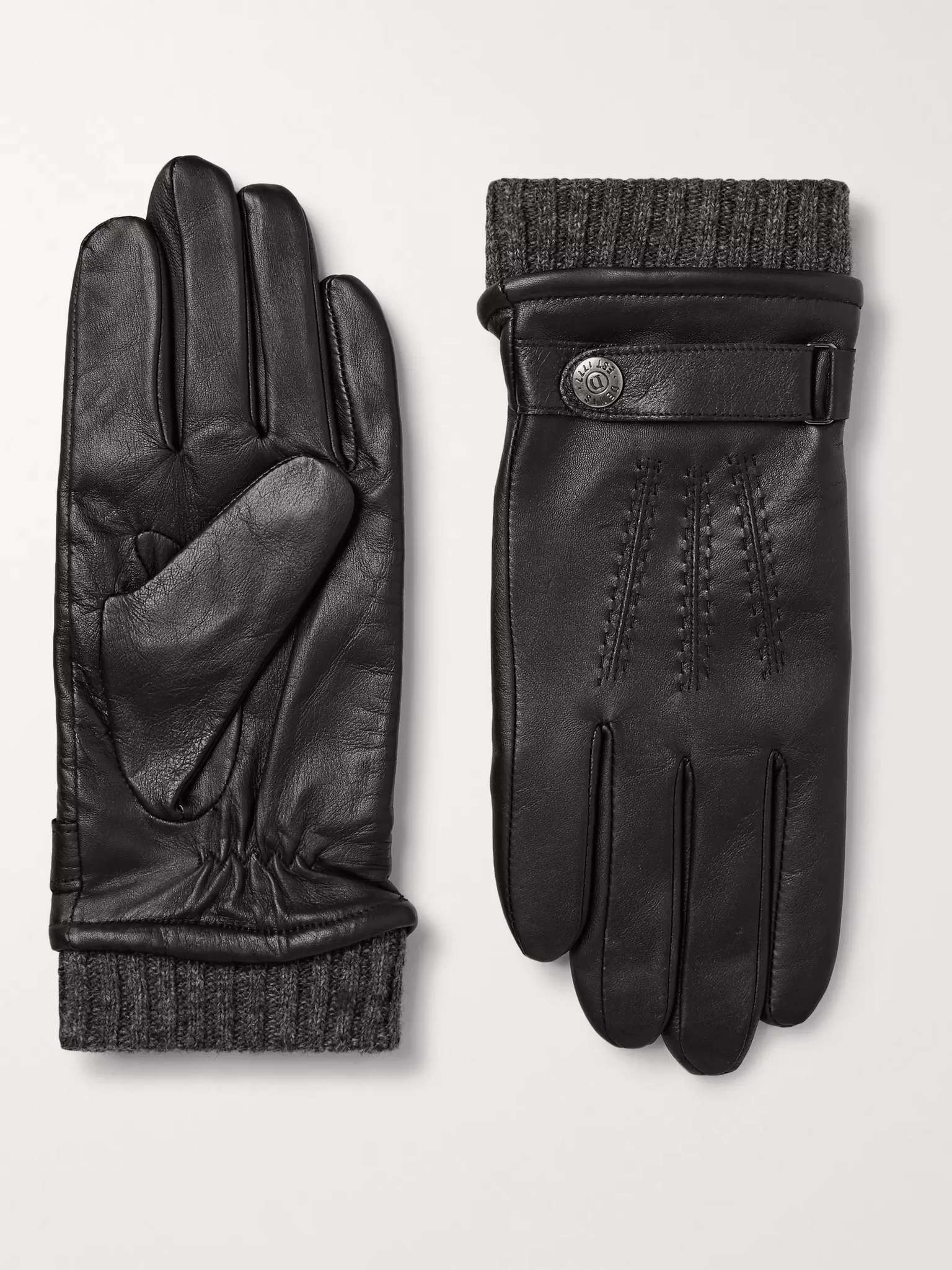 DENTS Henley Leather and WoolBlend Tech Gloves for Men MR PORTER