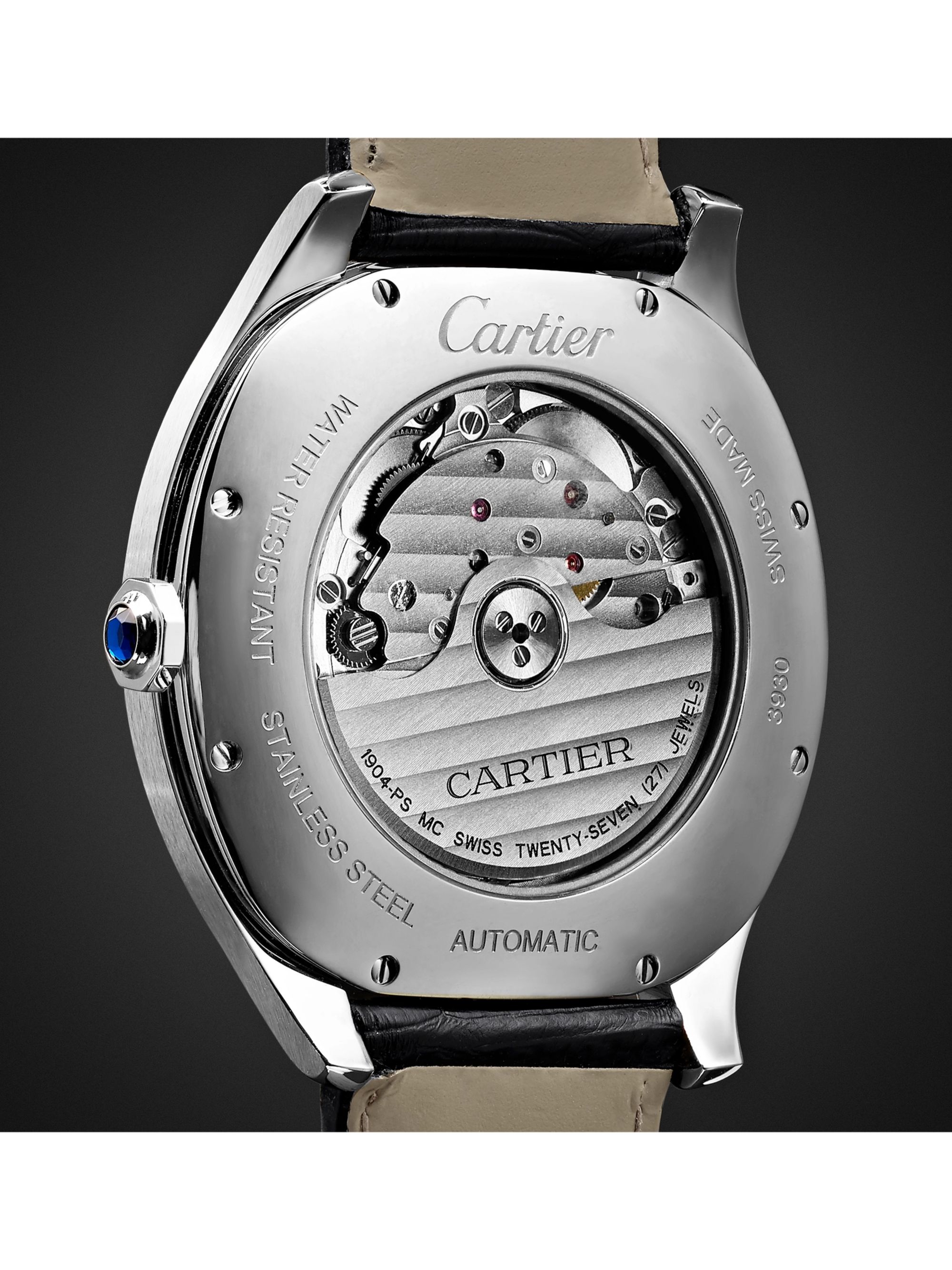 CARTIER Drive de Cartier Automatic 41mm Steel and Alligator Watch, Ref. No. CRWSNM0004