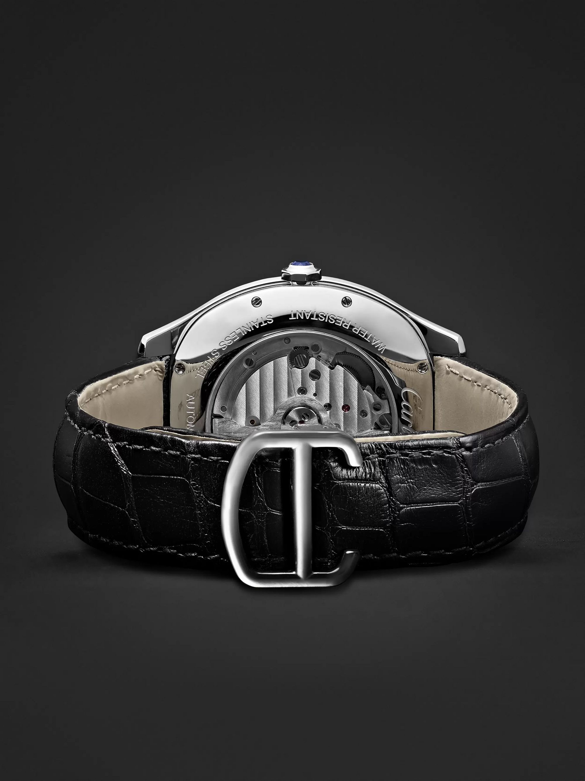 CARTIER Drive de Cartier Automatic 41mm Steel and Alligator Watch, Ref. No. CRWSNM0004