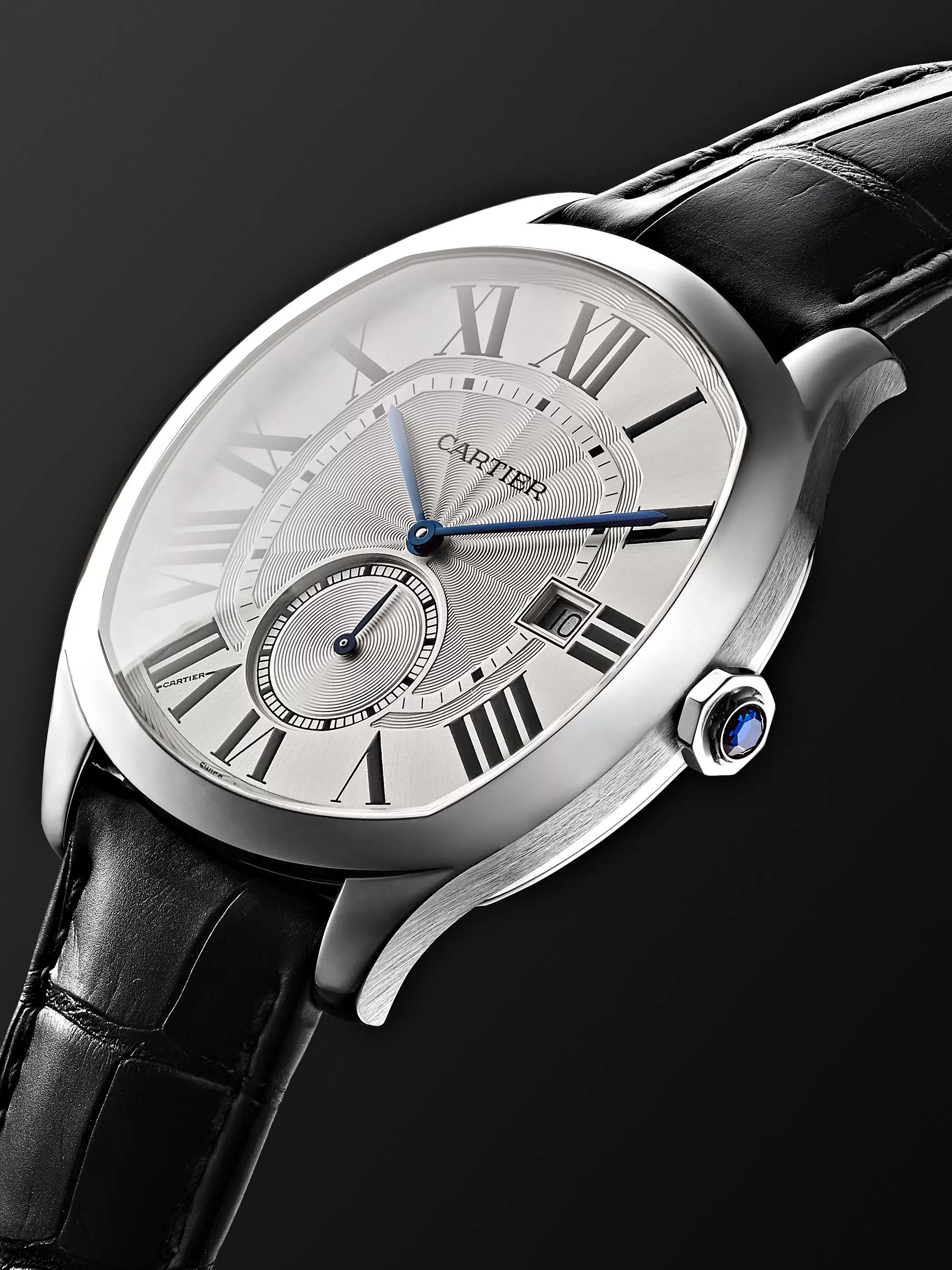 CARTIER Drive de Cartier Automatic 41mm Steel and Alligator Watch, Ref. No. CRWSNM0004